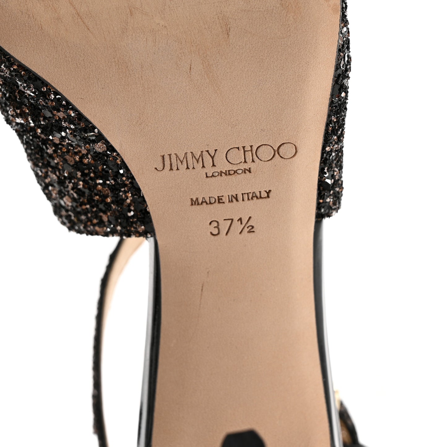 Coarse Glitter Emily 100 Sandals 37.5 Black