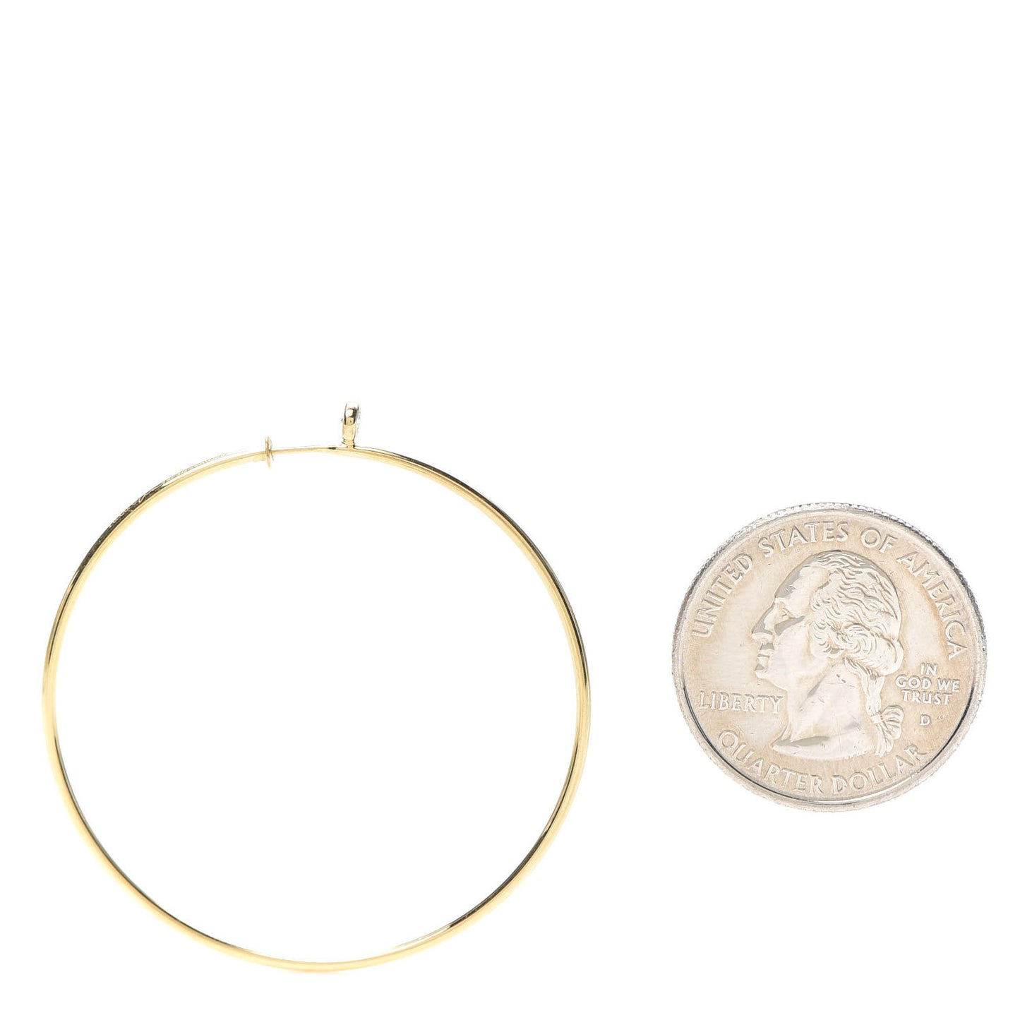 18K Yellow Gold Diamond Medium Elsa Peretti Hoop Earrings