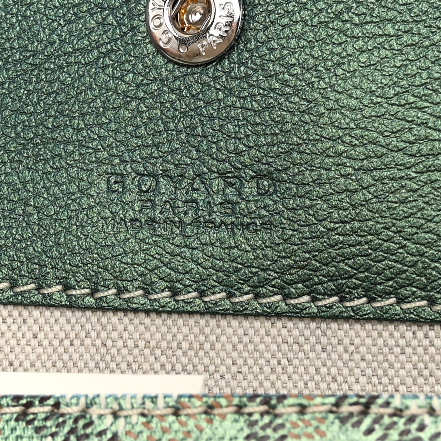Iridescent Goyardine Saint Louis GM Pearly Green