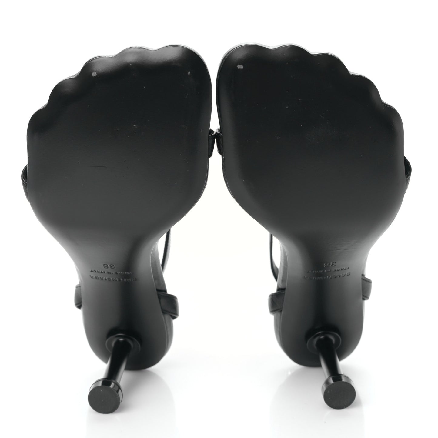 Soft Calfskin Fetish 80mm Sandals 36 Black