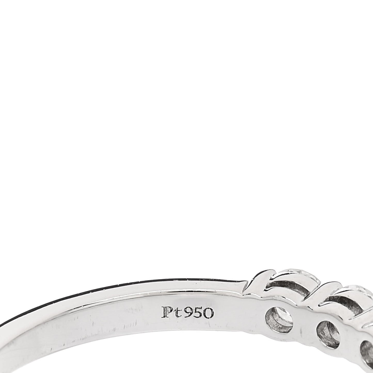 Platinum Diamond 3mm Embrace Half Circle Band Ring 56 7.5