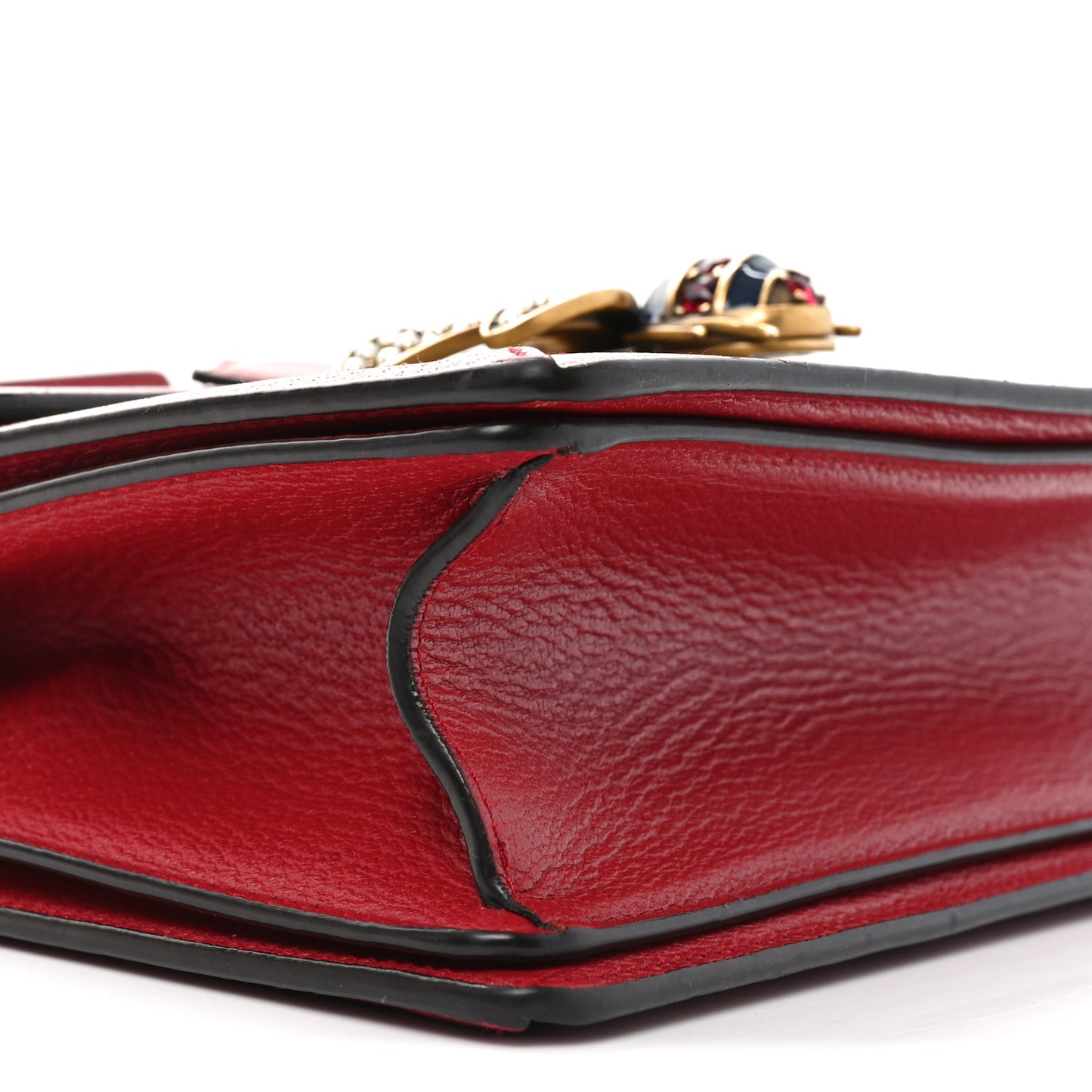GG Supreme Monogram Small Queen Margaret Top Handle Bag Red