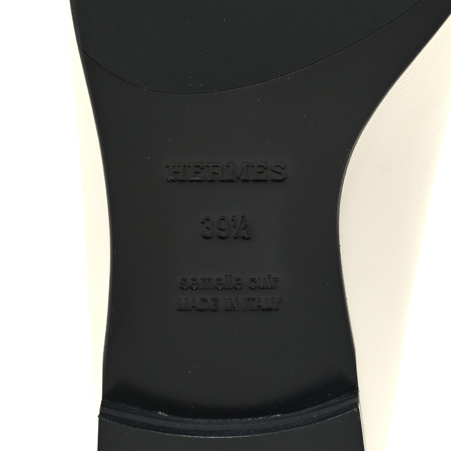 Calfskin Womens Paris Loafers 39.5 White