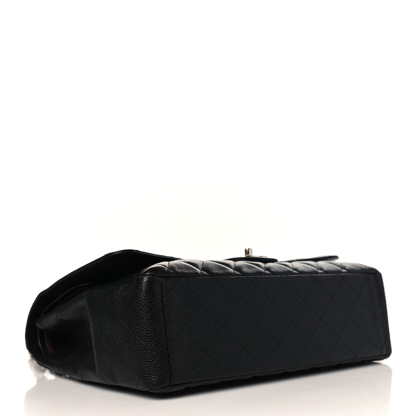 Caviar Quilted Maxi Double Flap Black