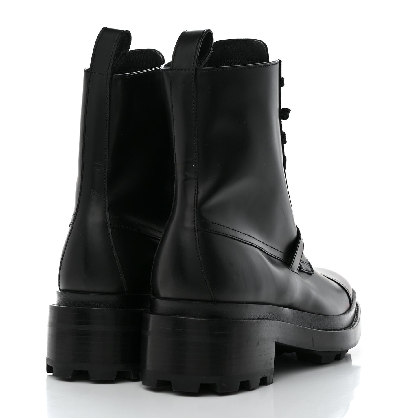 Glossed Calfskin Funk Ankle Boots 39.5 Black