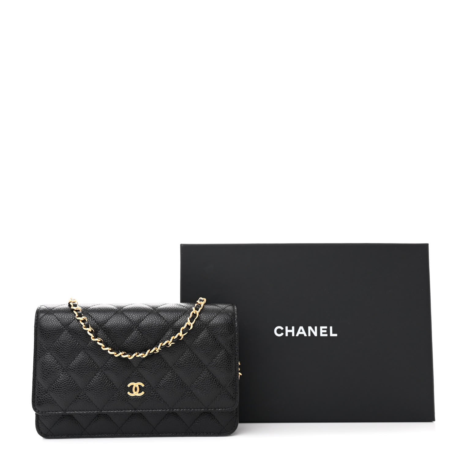 Chanel Caviar Quilted Wallet on Chain WOC Black 12 of 12