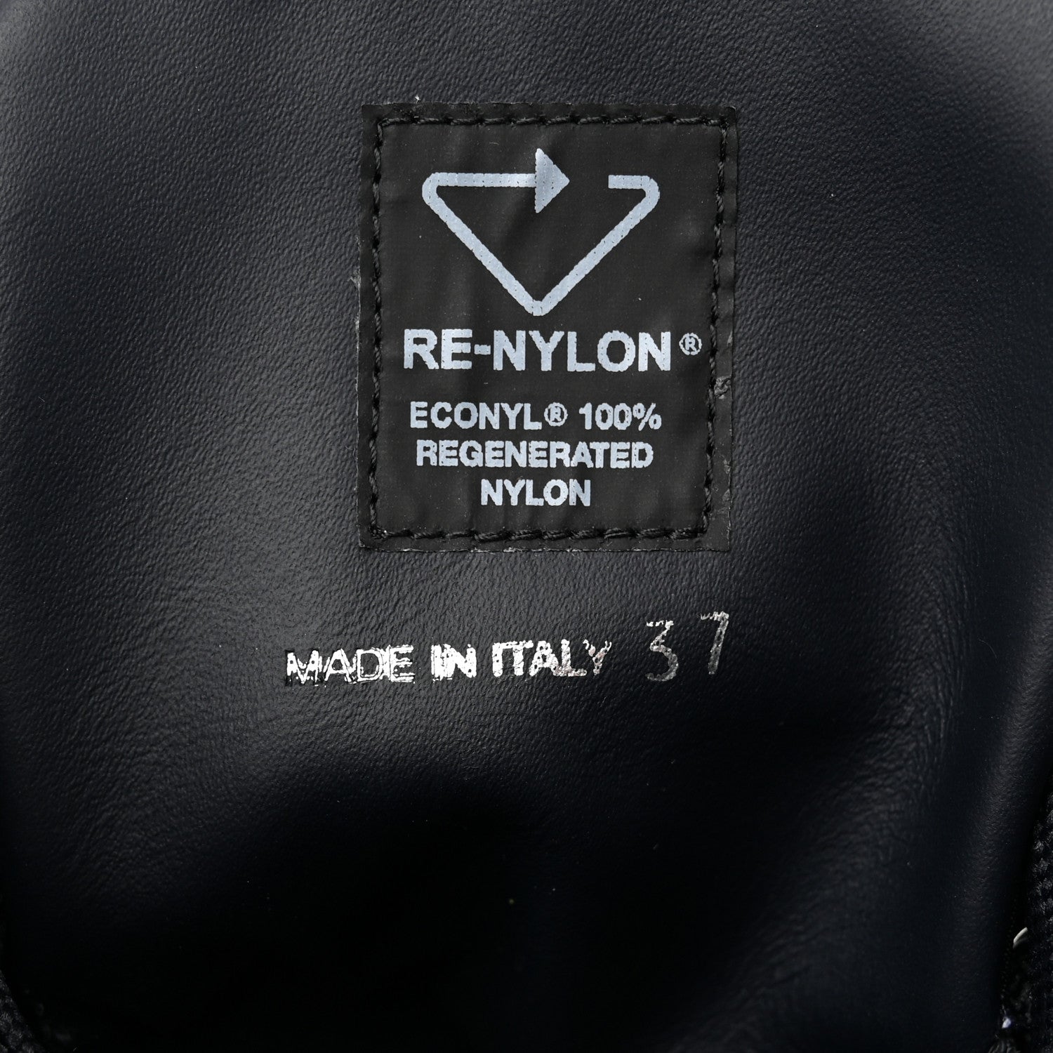 Prada Spazzolato Re-Nylon Metal Triangle Logo Womens 50mm Combat Boots 37 Blue 6 of 15