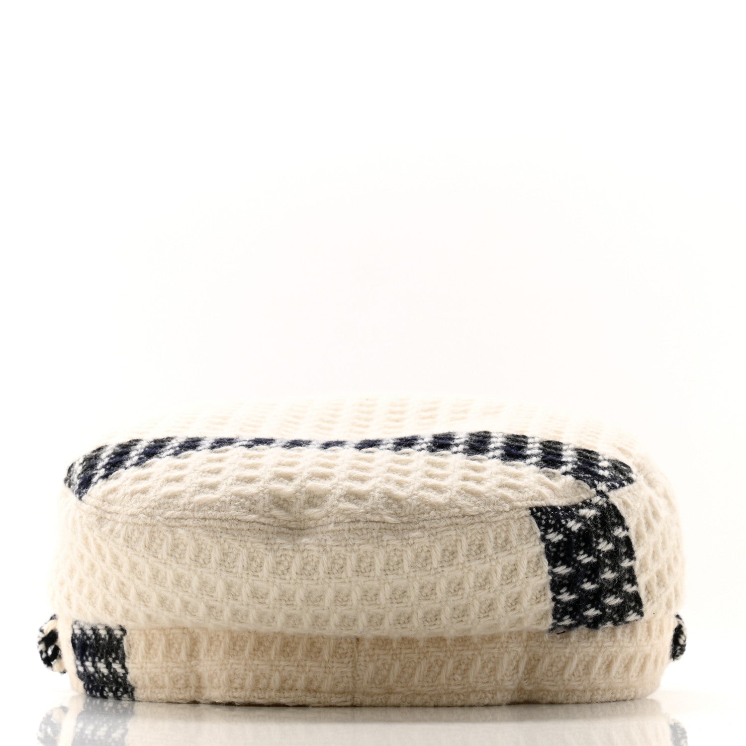 Chanel Tweed Hamburg Metier D'Art Sailor Cap Hat L White Black 5 of 8