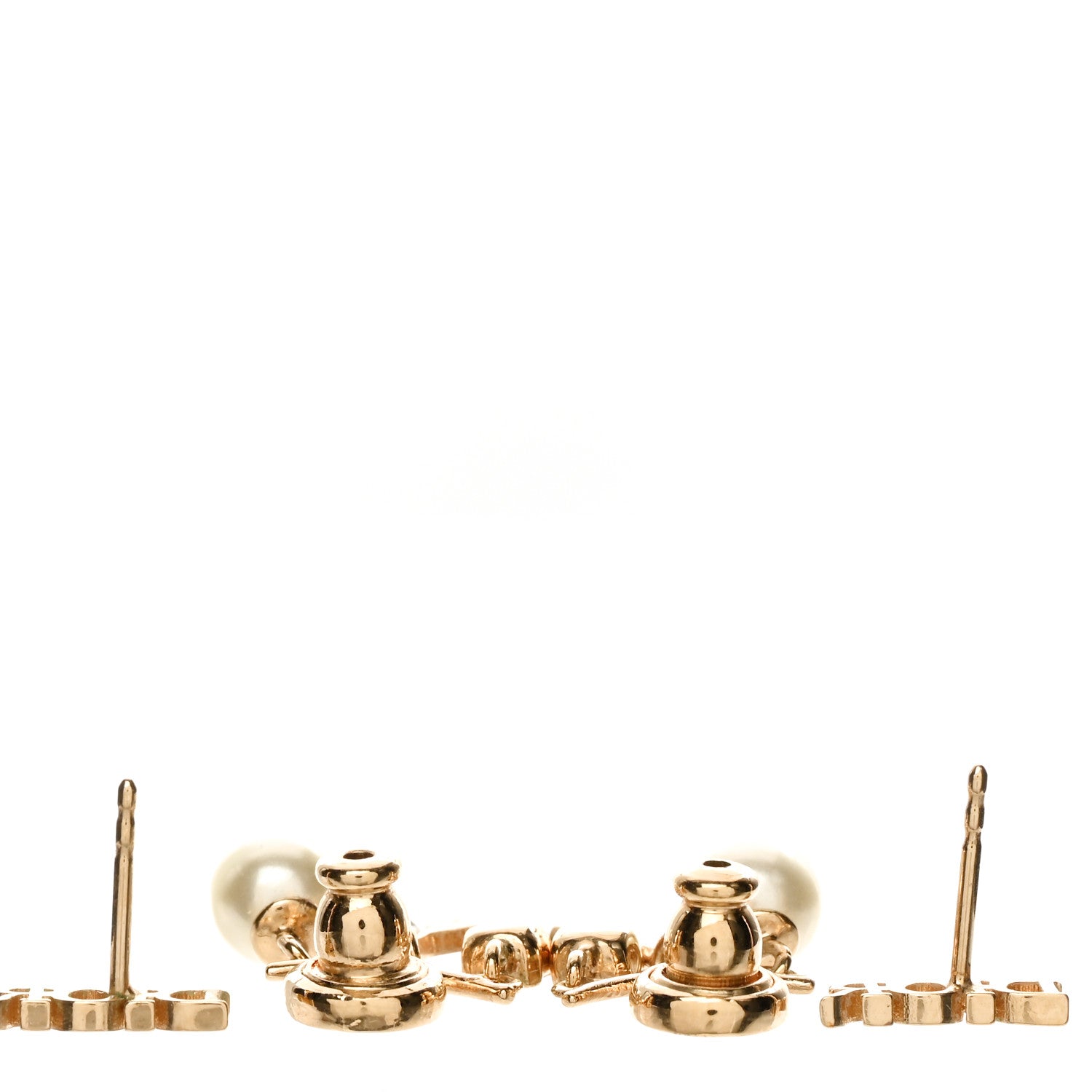 Christian Dior Pearl Crystal Dio(r)evolution Star Earrings Gold 4 of 5