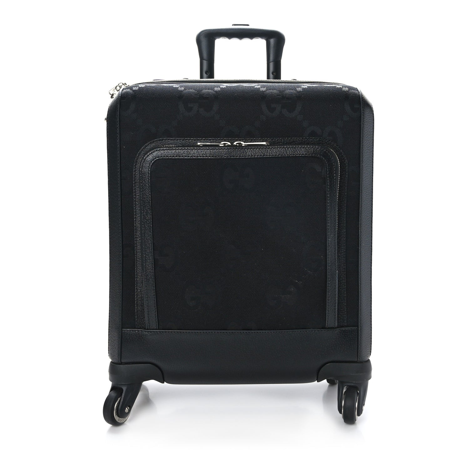 Monogram Jumbo GG Textured Dollar Calfskin Small Carry On Trolley Black