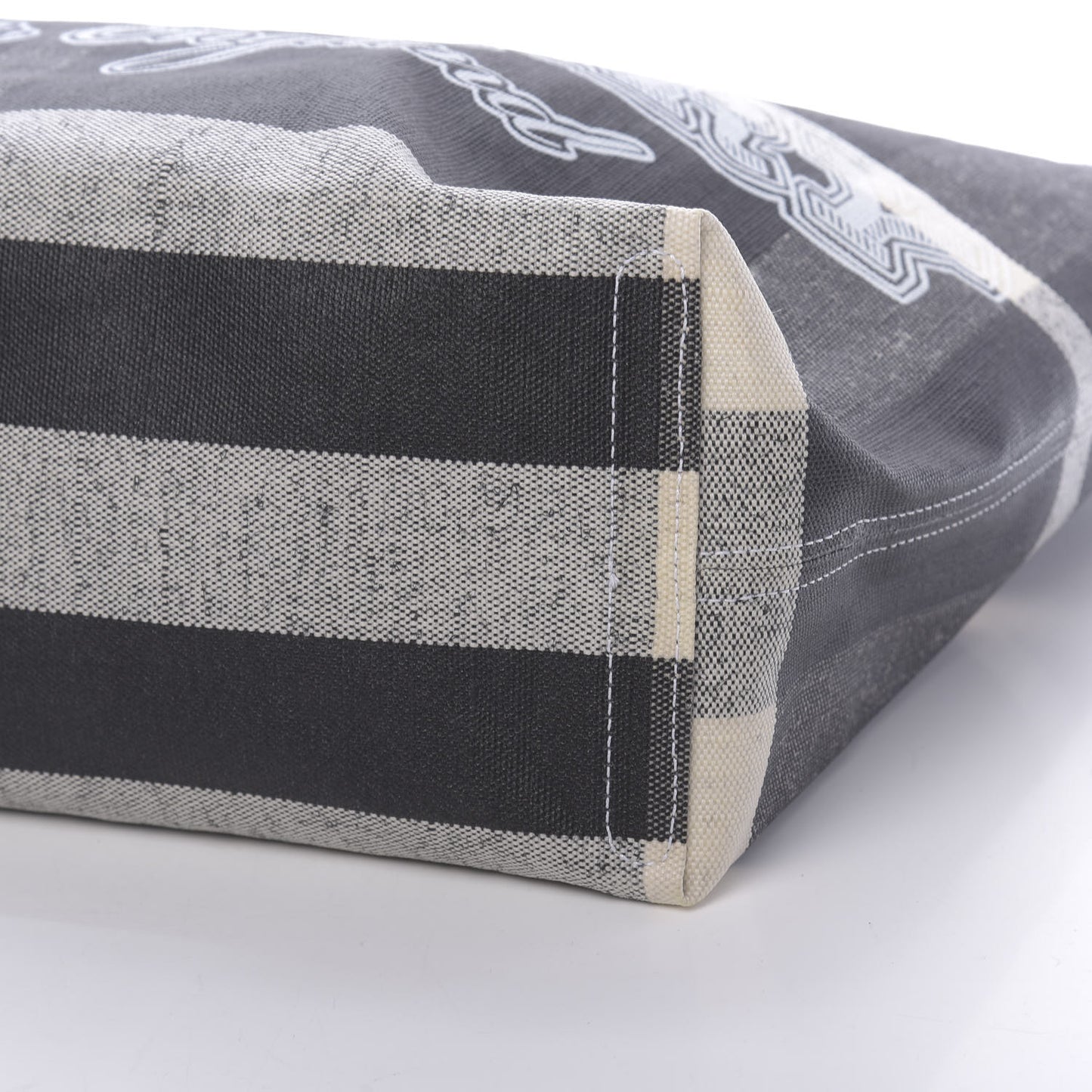 Coated Canvas Mega Check Medium Doodle Tote Black White