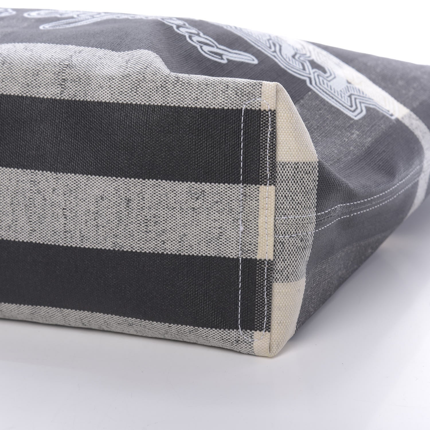 Burberry Coated Canvas Mega Check Medium Doodle Tote Black White 9 of 9