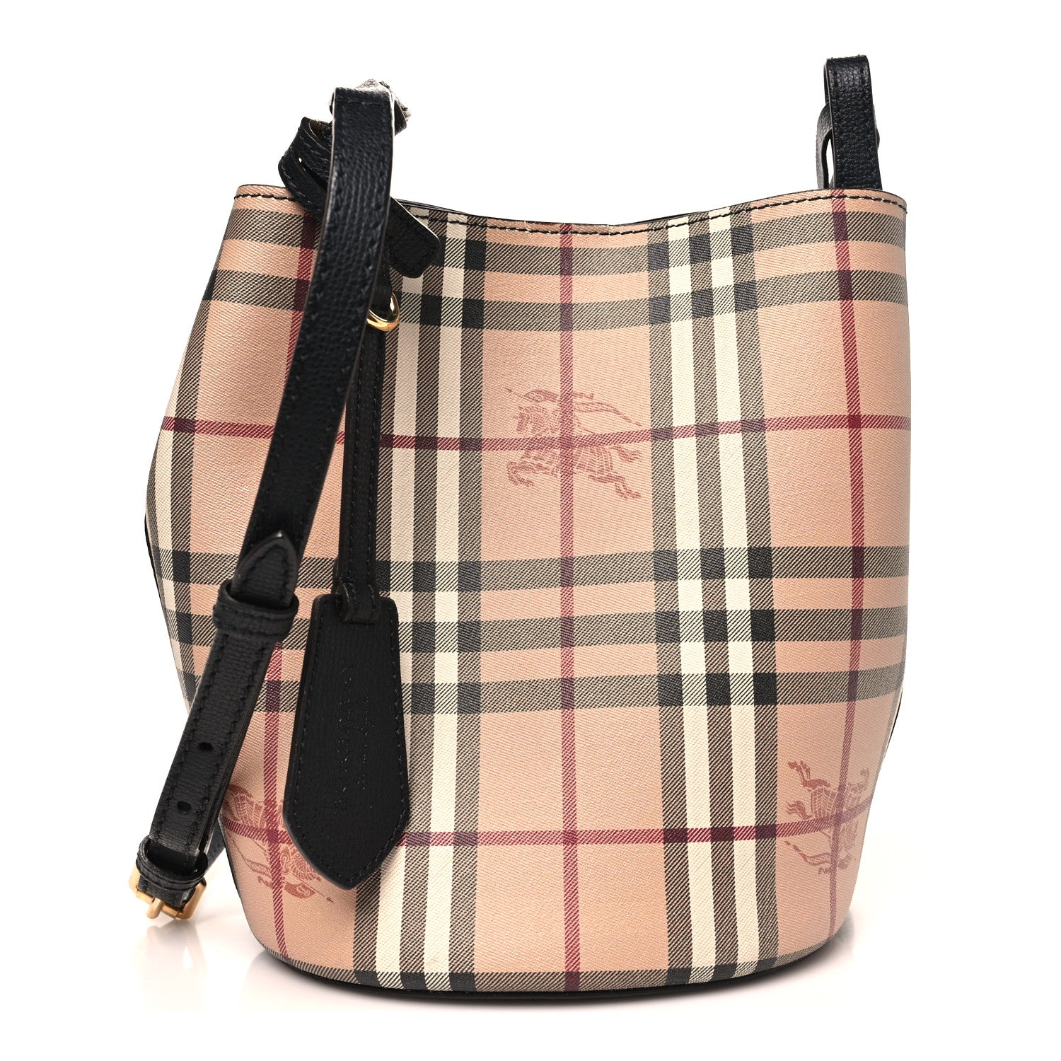 Burberry Haymarket Check Colours Small Lorne Bucket Crossbody
