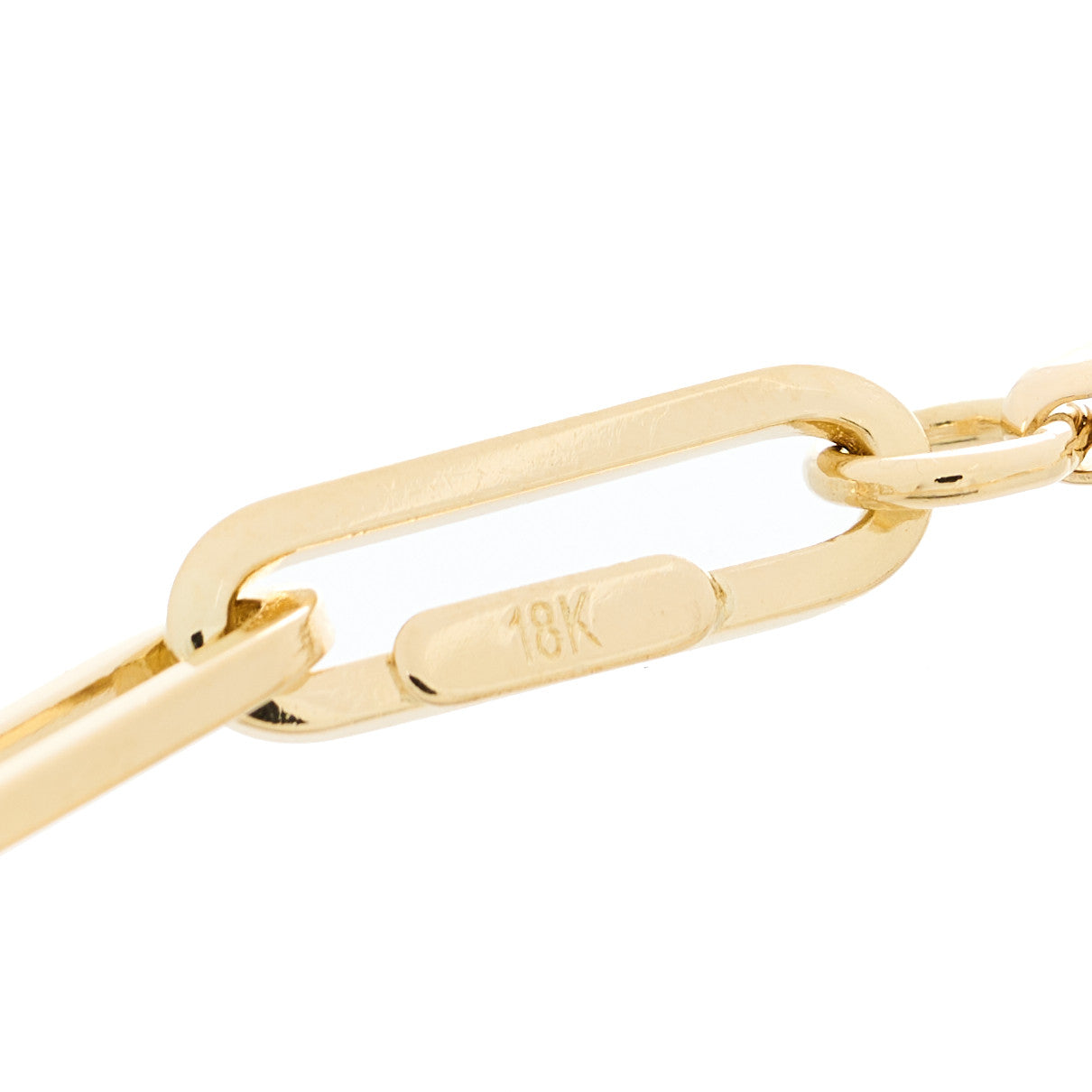 18K Yellow Gold Diamond Enamel Strength Medallion Link Bracelet Red