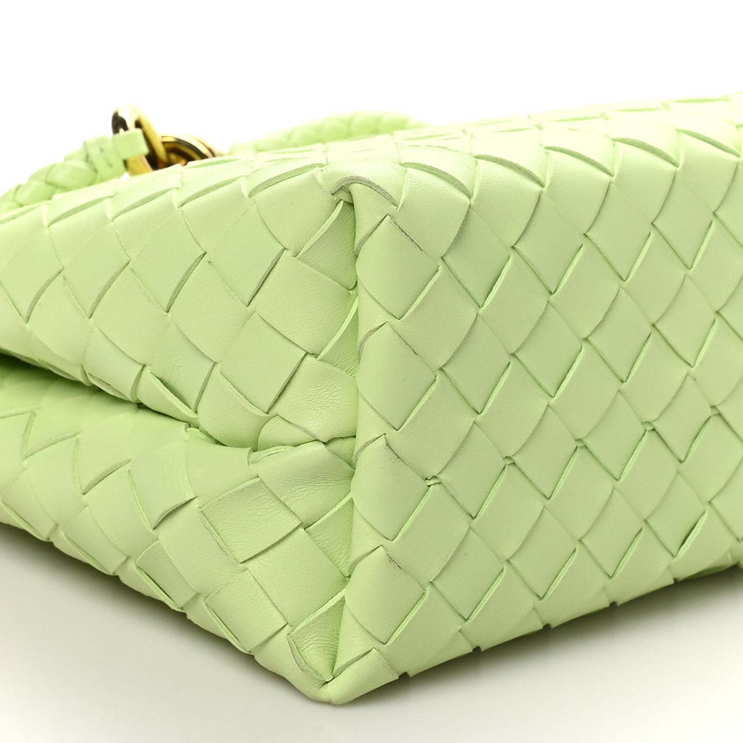 Nappa Intrecciato Small Andiamo Shoulder Bag Fennel