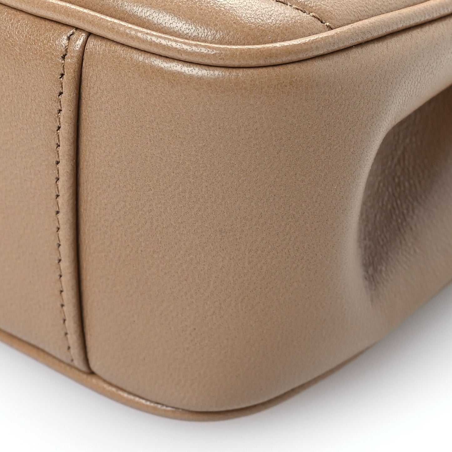 Lambskin Chevron Quilted Small Loulou Bag Natural Tan