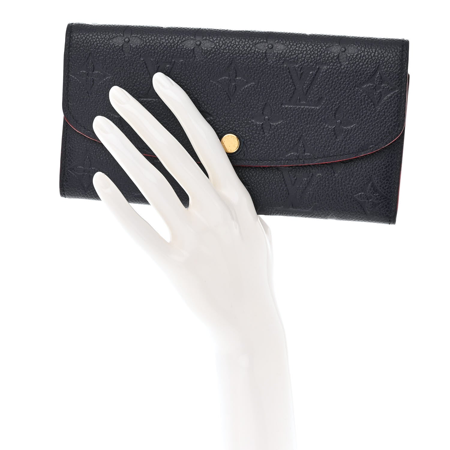 Louis Vuitton LOUIS VUITTON Empreinte Emilie Wallet Marine Rouge 2 of 8