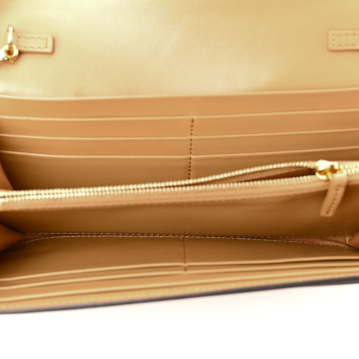 Vitello Termolagoon F is Fendi FF 1974 Embossed Continental Envelope Wallet On Chain Miele Scuro