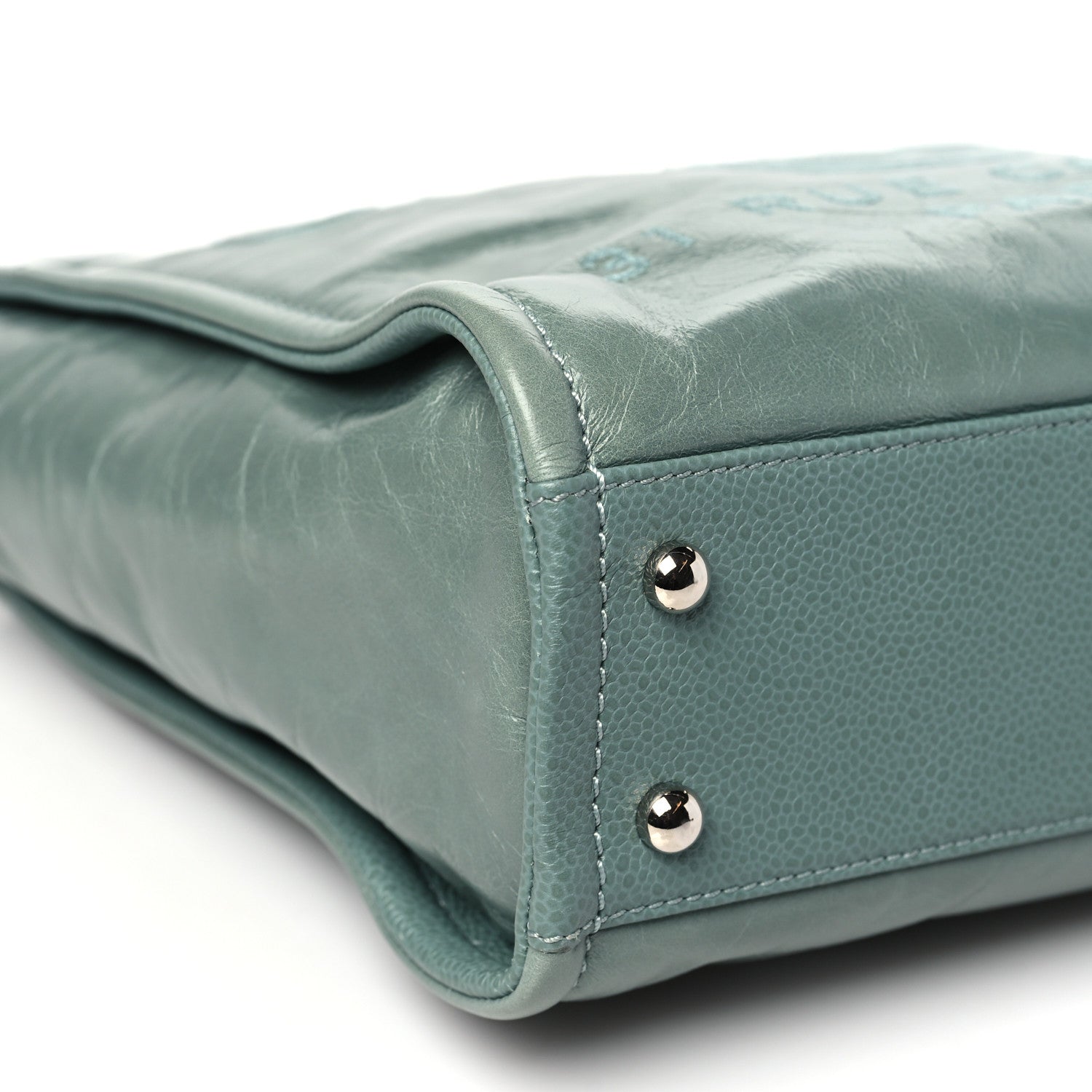 Chanel Glazed Calfskin Mini Deauville Tote Green 9 of 10