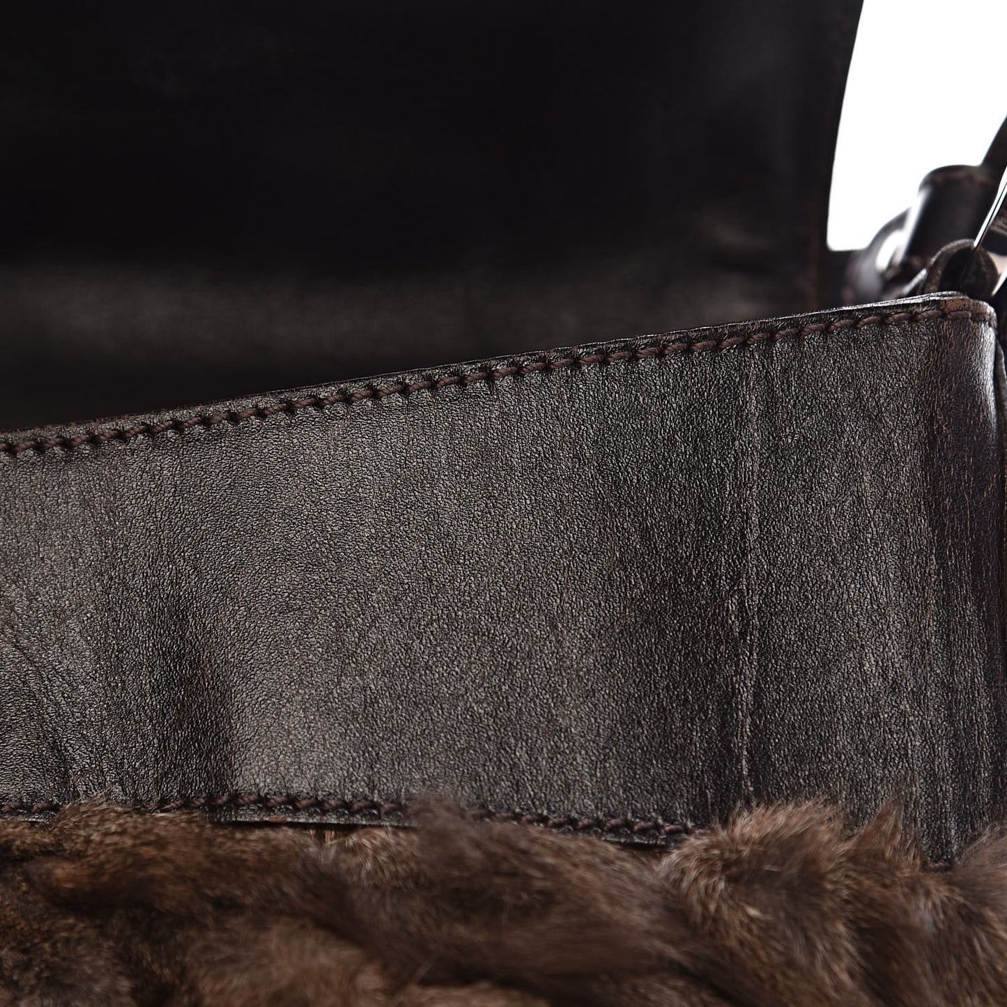 Rabbit Fur Chef Shoulder Bag