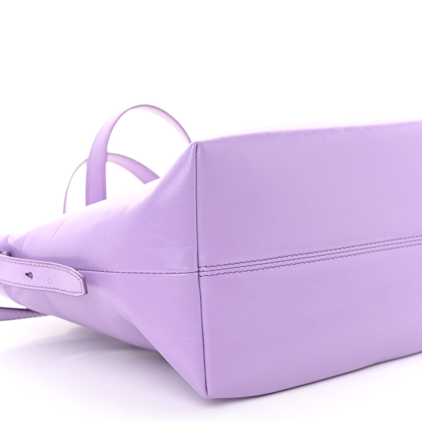 Shiny Calfskin Mini TF East West Tote Hyacinth