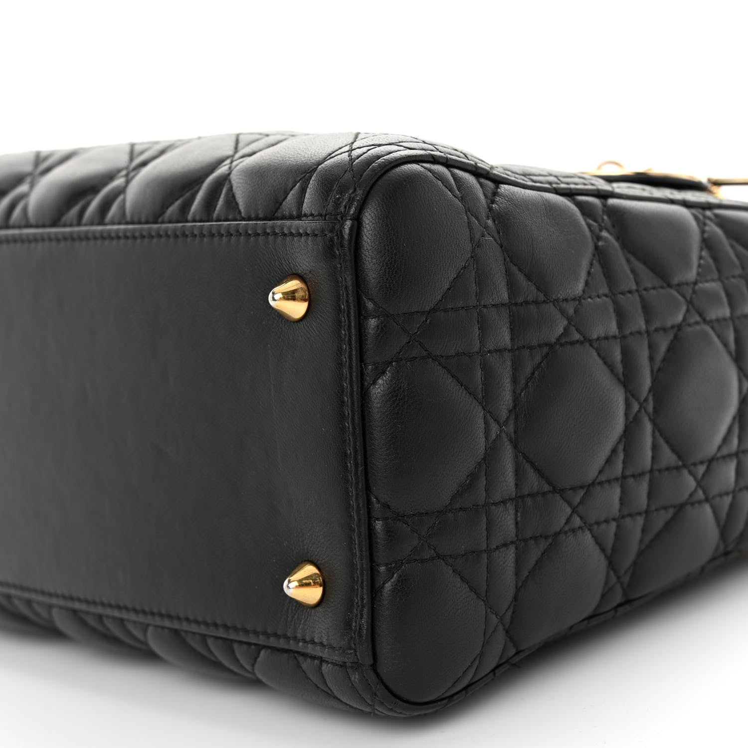 Christian Dior Lambskin Cannage Medium Lady Dior Black 10 of 10