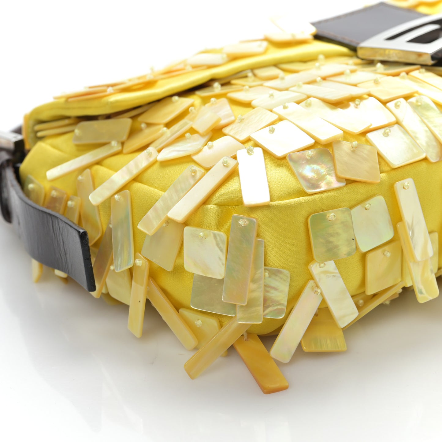 Satin Mother of Pearl Baguette Yellow