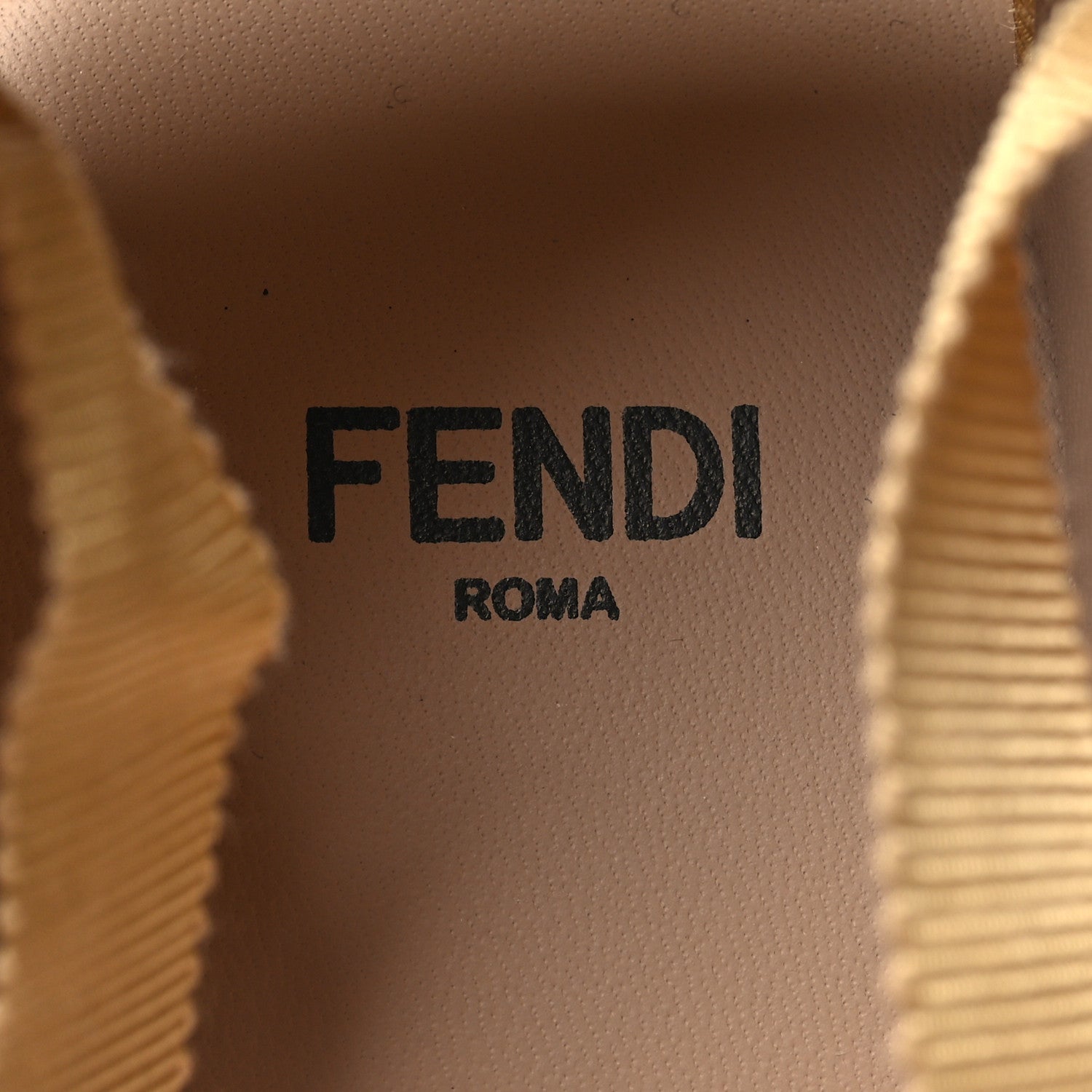 Fendi Rafia FF Embroidered Roma Ankle Wrap Espadrille Wedges 39 Natural 7 of 8