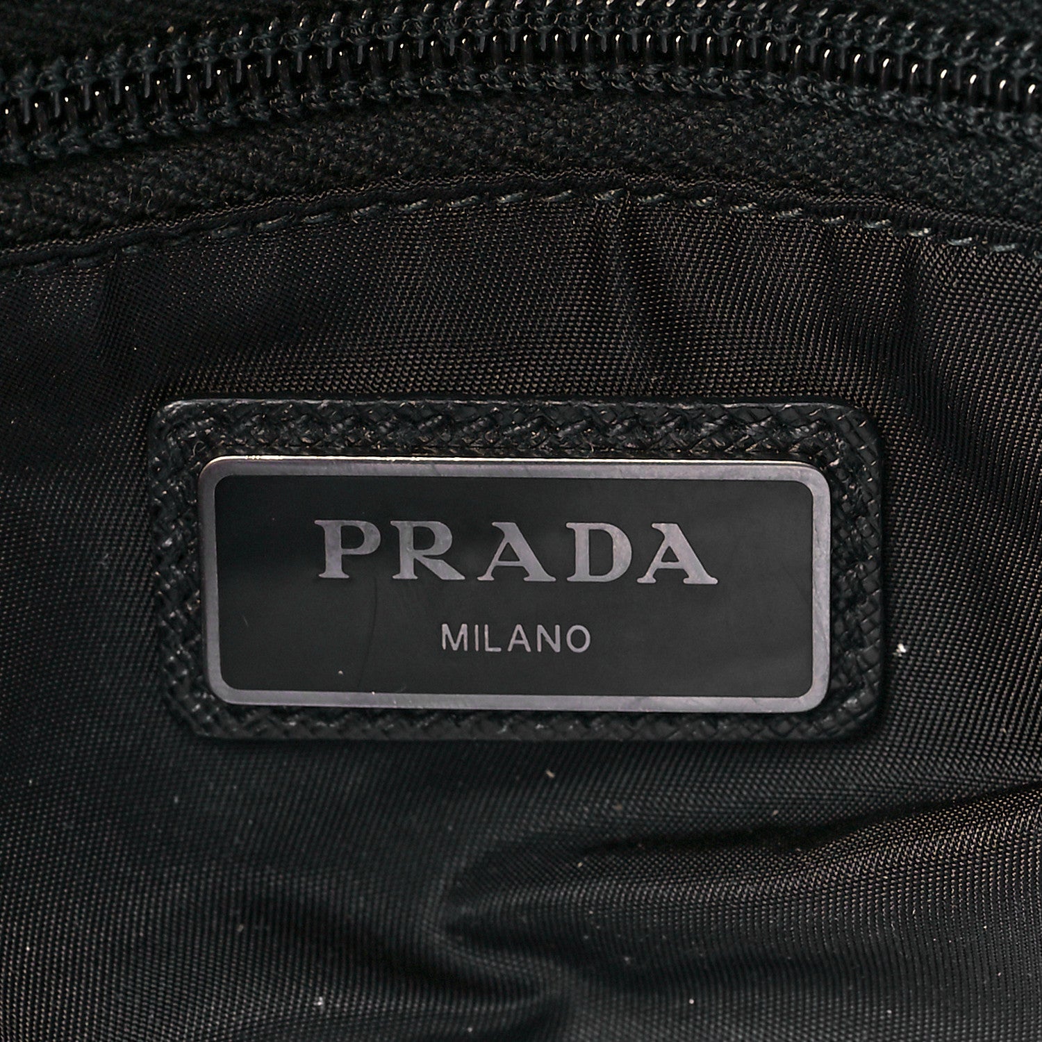 Prada Nylon Saffiano Flame Backpack Black 5 of 9