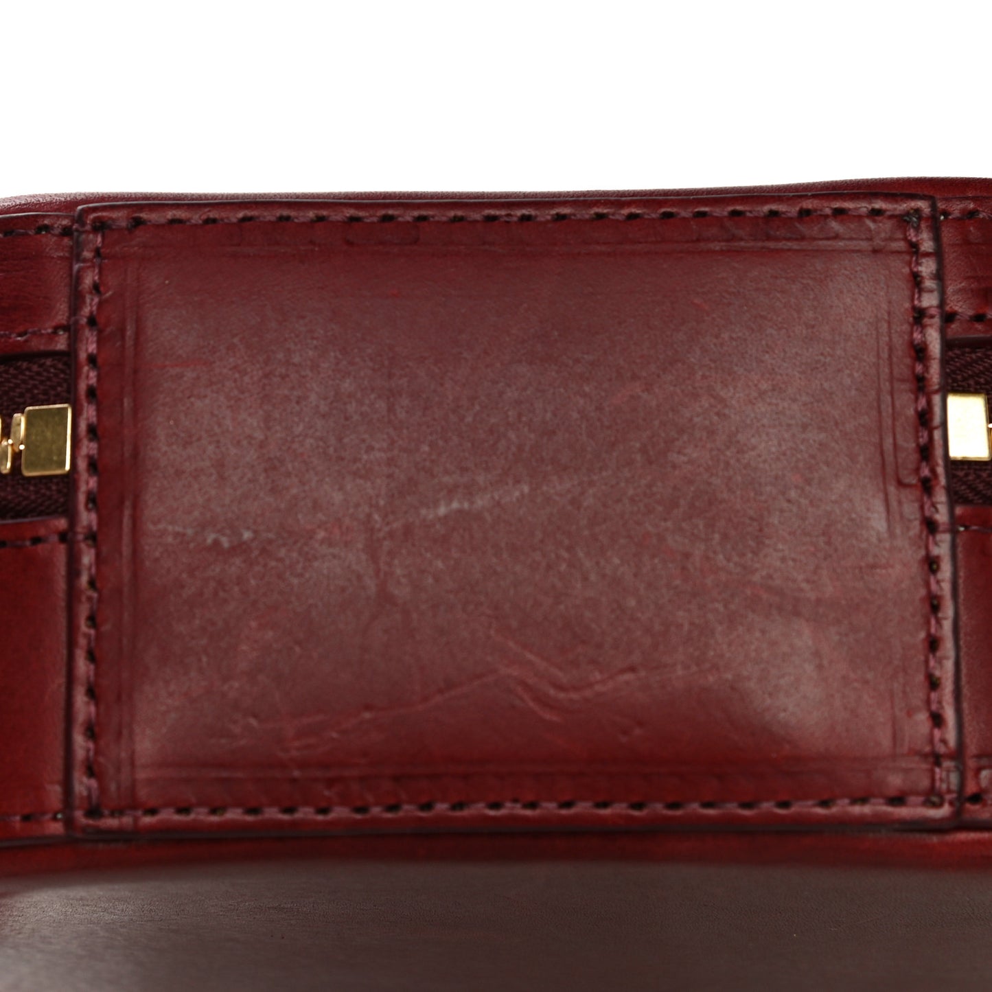 Calfskin Circle Crossbody Bag Burgundy