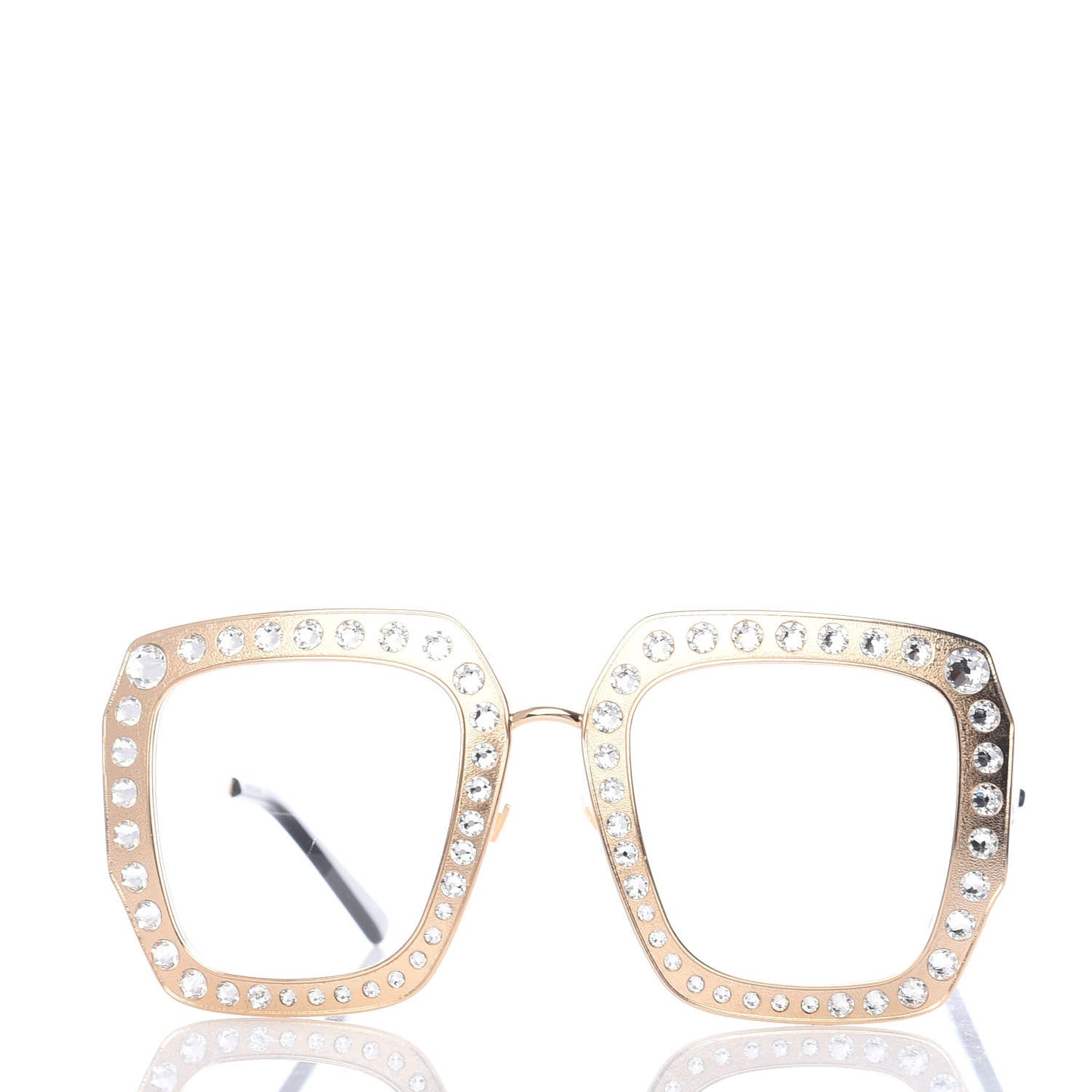 Metal Acetate Crystal Oversize GG0115S Sunglasses Gold