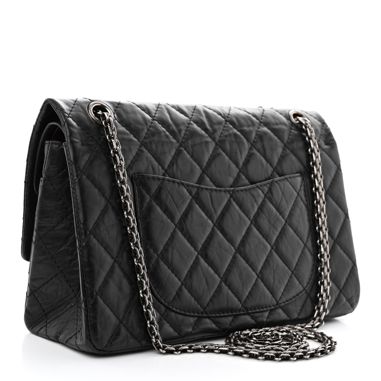 Chanel Aged Calfskin Quilted 2.55 Reissue 226 Flap Black 3 of 12