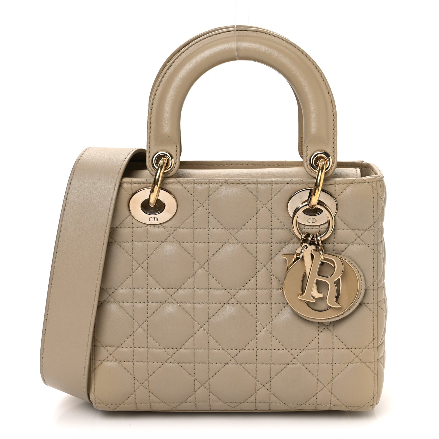 Lambskin Cannage Small My ABCDior Lady Dior Beige