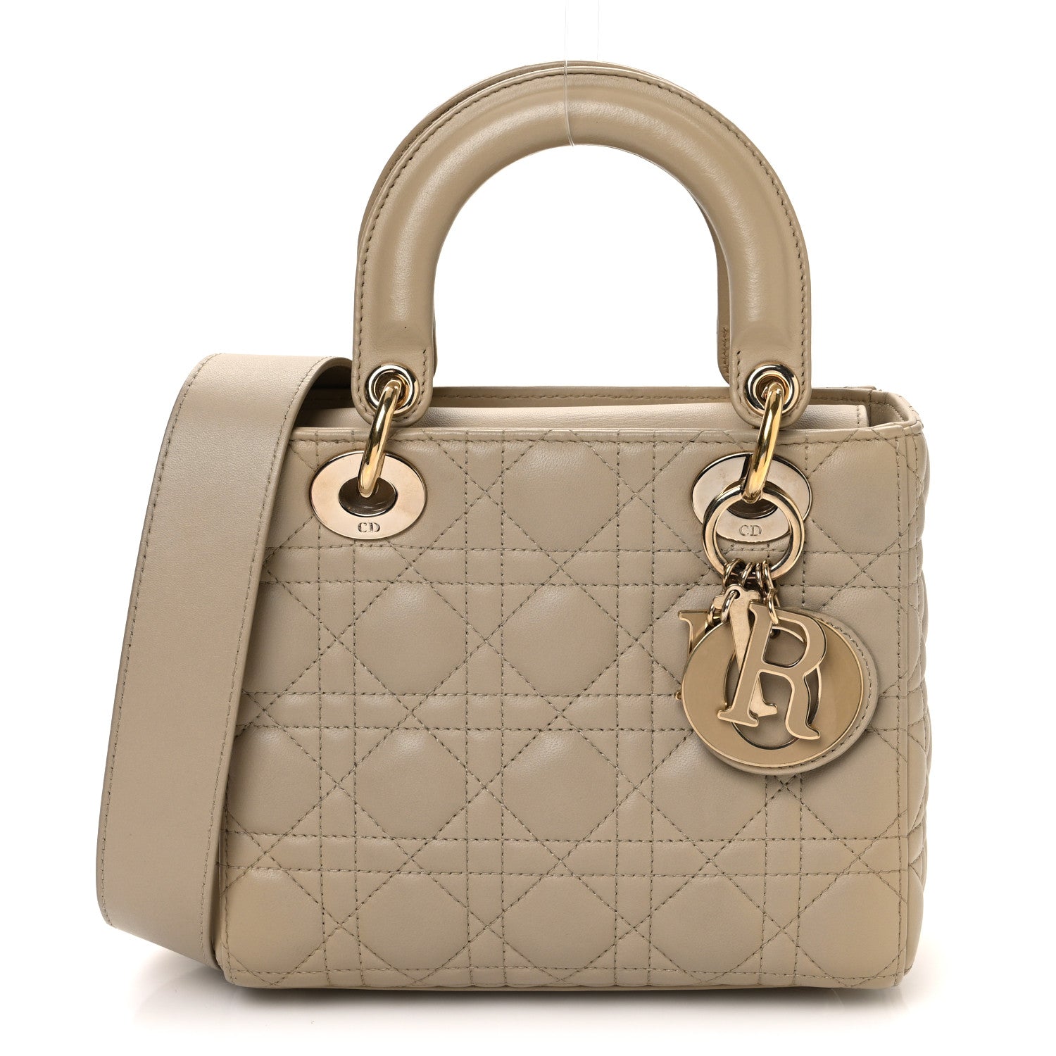 Christian Dior Lambskin Cannage Small My ABCDior Lady Dior Beige 1 of 12