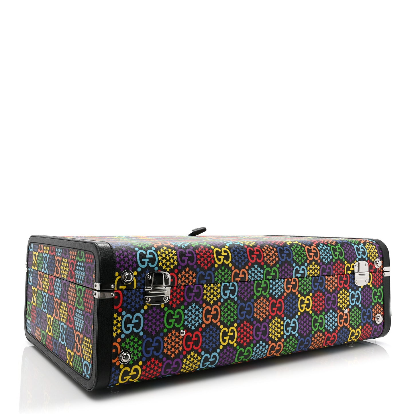 GG Supreme Monogram Psychedelic Extra Large Savoy Suitcase Black Multicolor