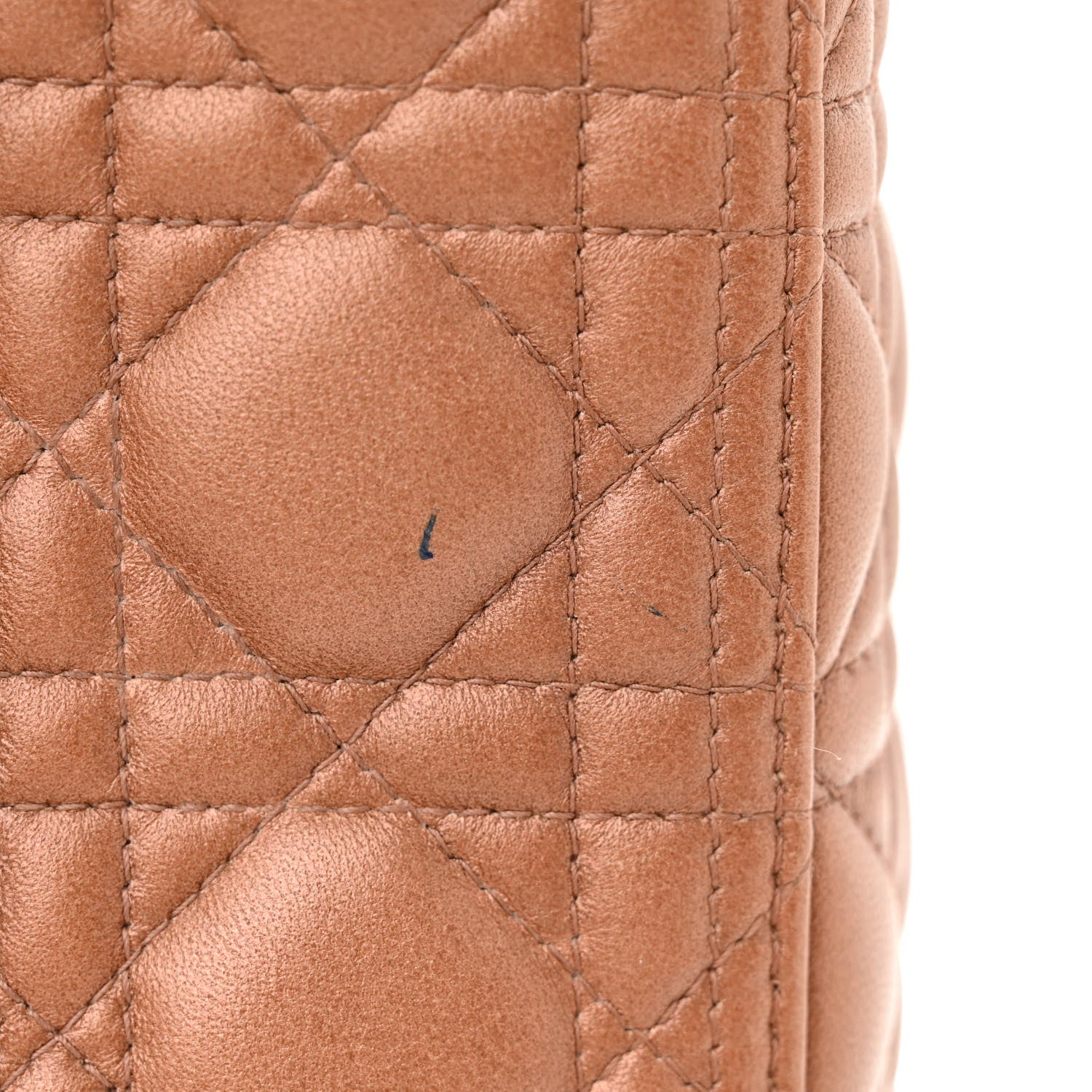 Christian Dior Metallic Lambskin Cannage Large Lady Dior Pink 12 of 14