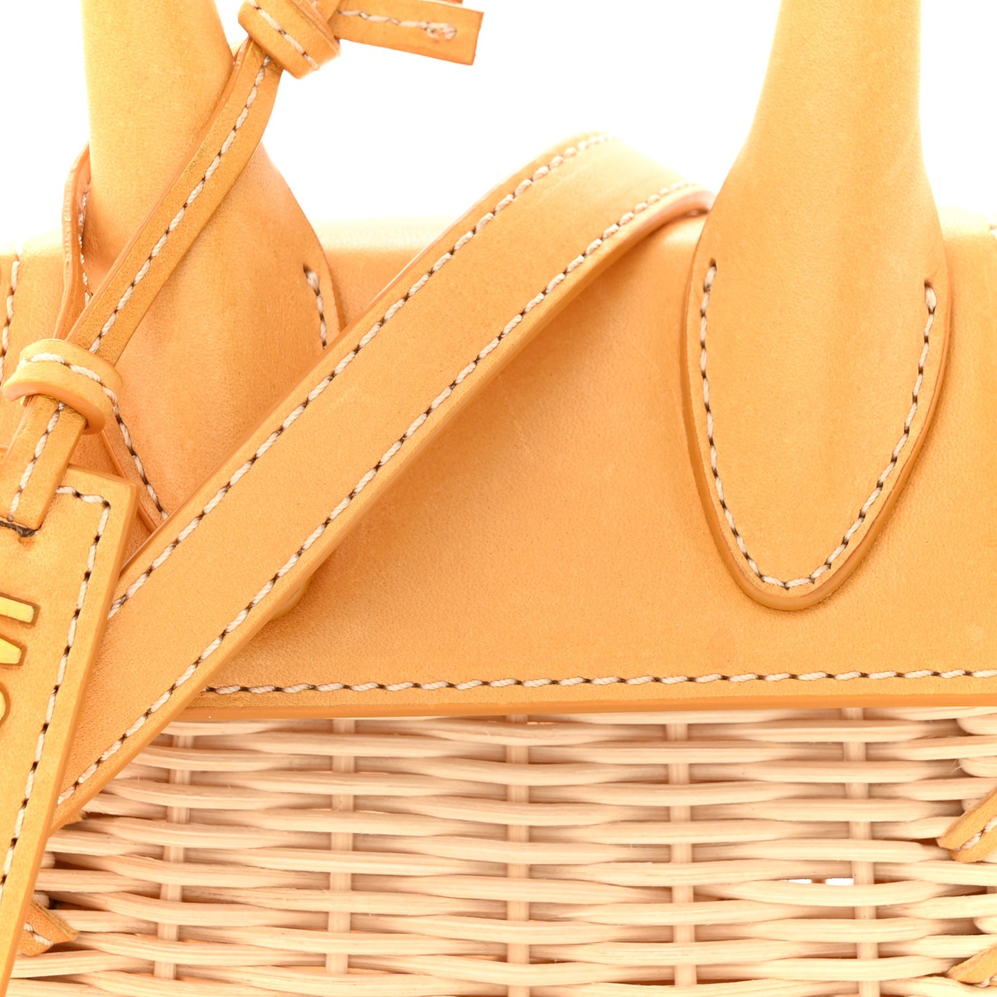 Raffia Calfskin Le Chiquito Osier Yellow