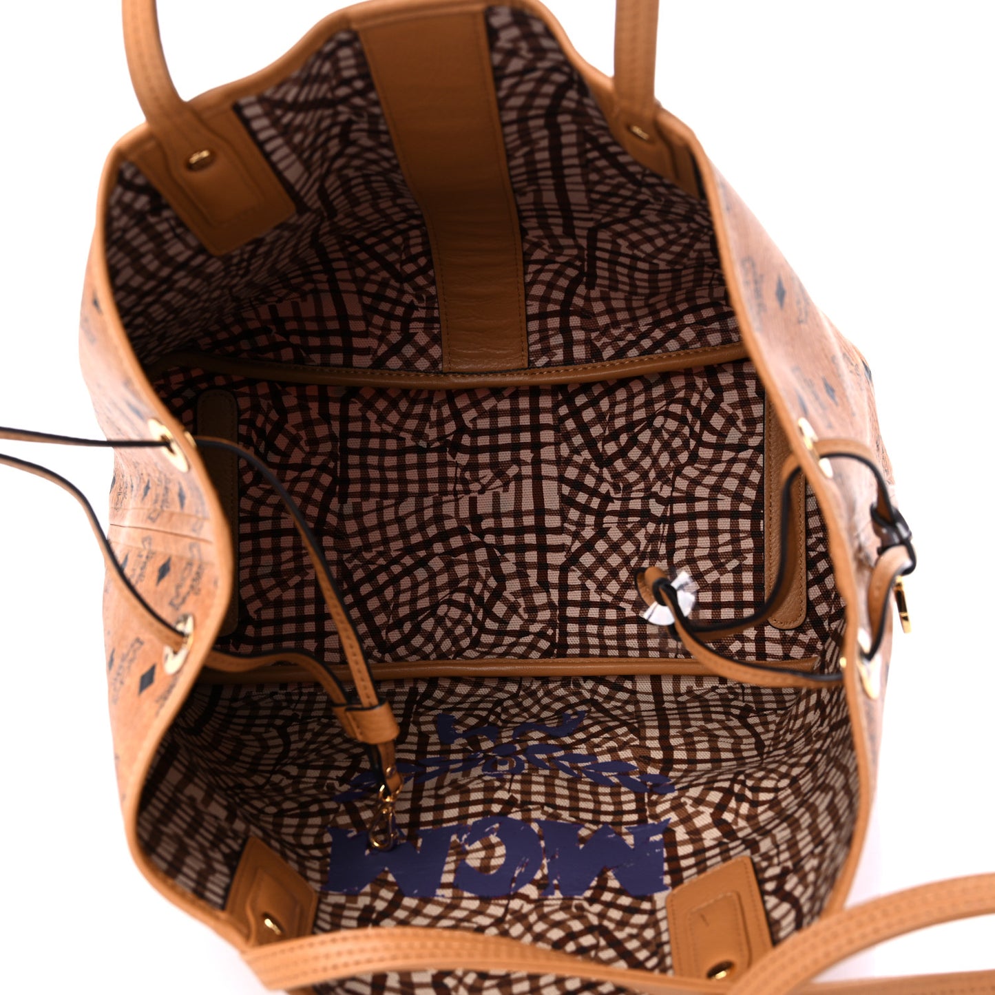 Visetos Medium Liz Reversible Shopper Tote Cognac