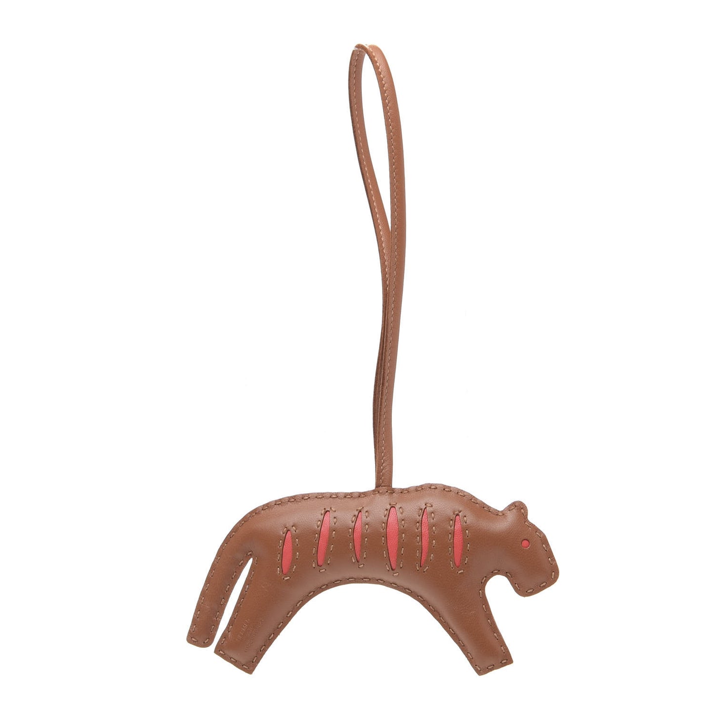 Milo Lambskin Rooroo Bag Charm Gold Rose Texas