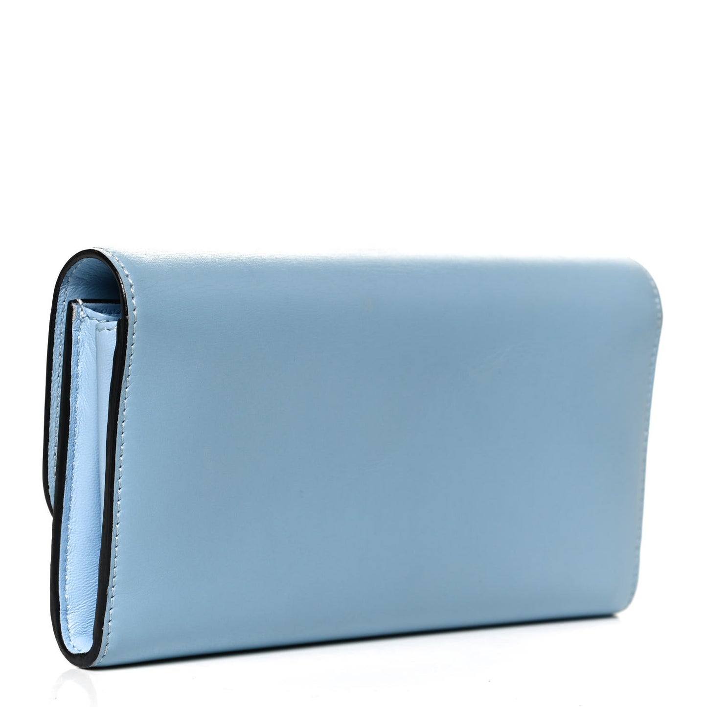 Calfskin Small DV One Wallet Blue