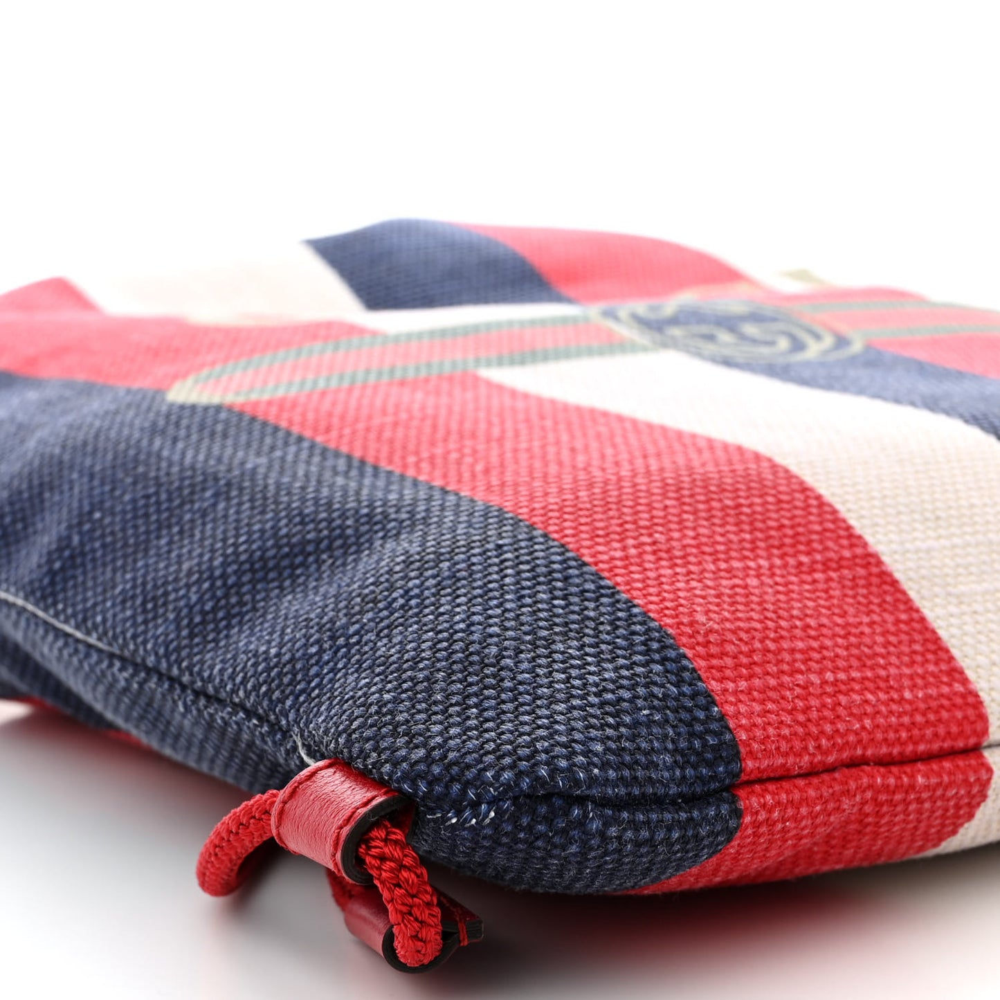 Canvas Logo Sylvie Stripe Drawstring Backpack Red