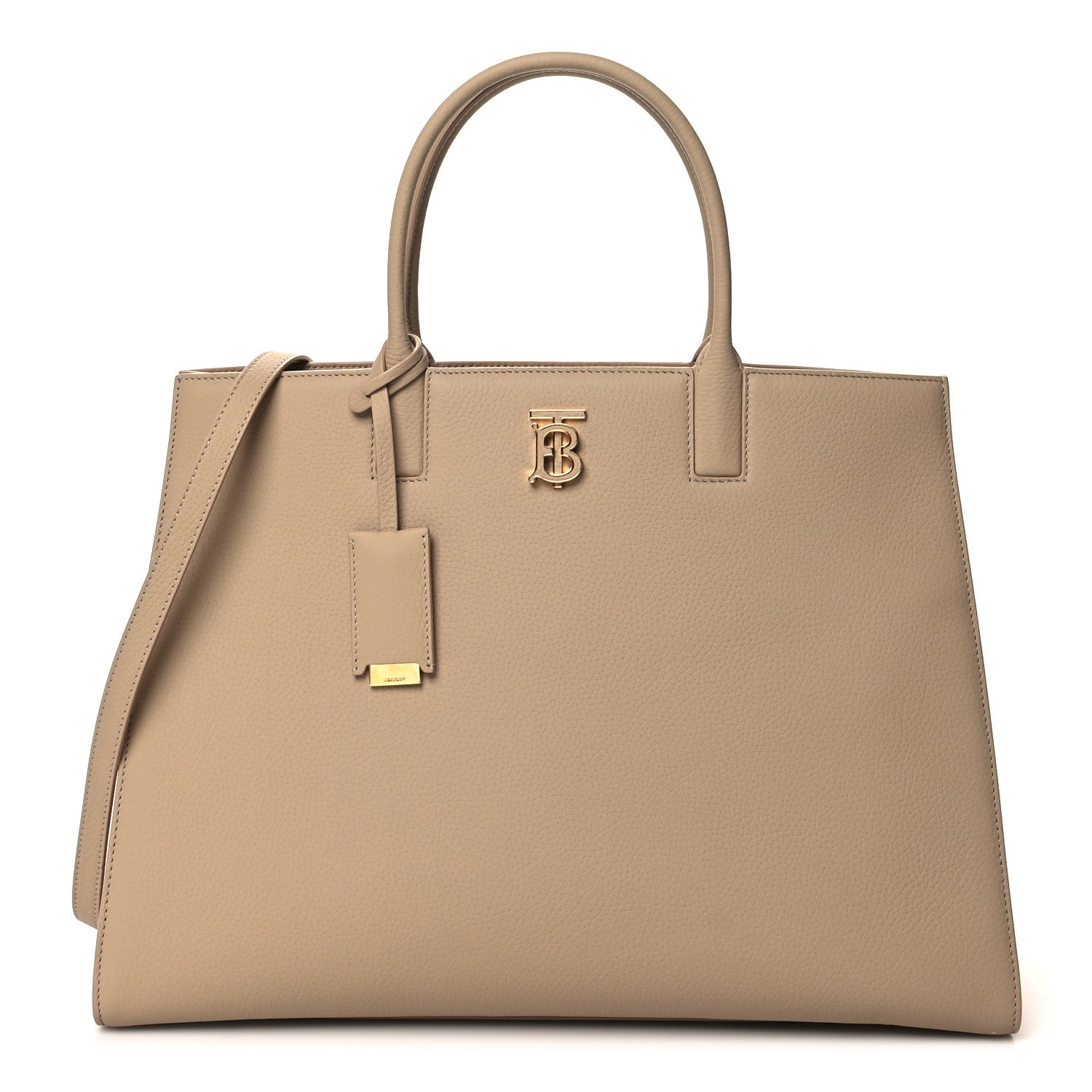 Burberry Grained Calfskin Medium Frances Tote Oat Beige 1 of 9