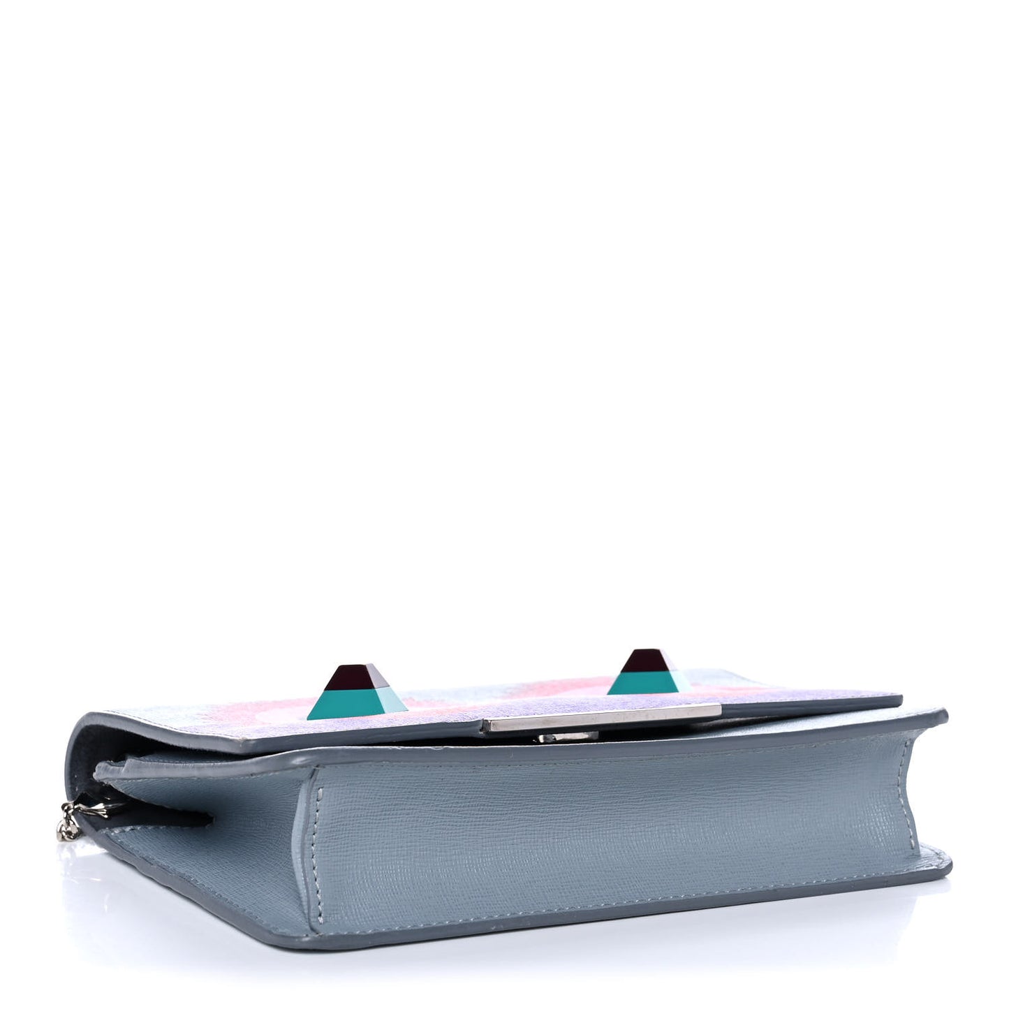 Vitello Elite Studded Hypnoteyes Tube Wallet On Chain Polvere Multicolor