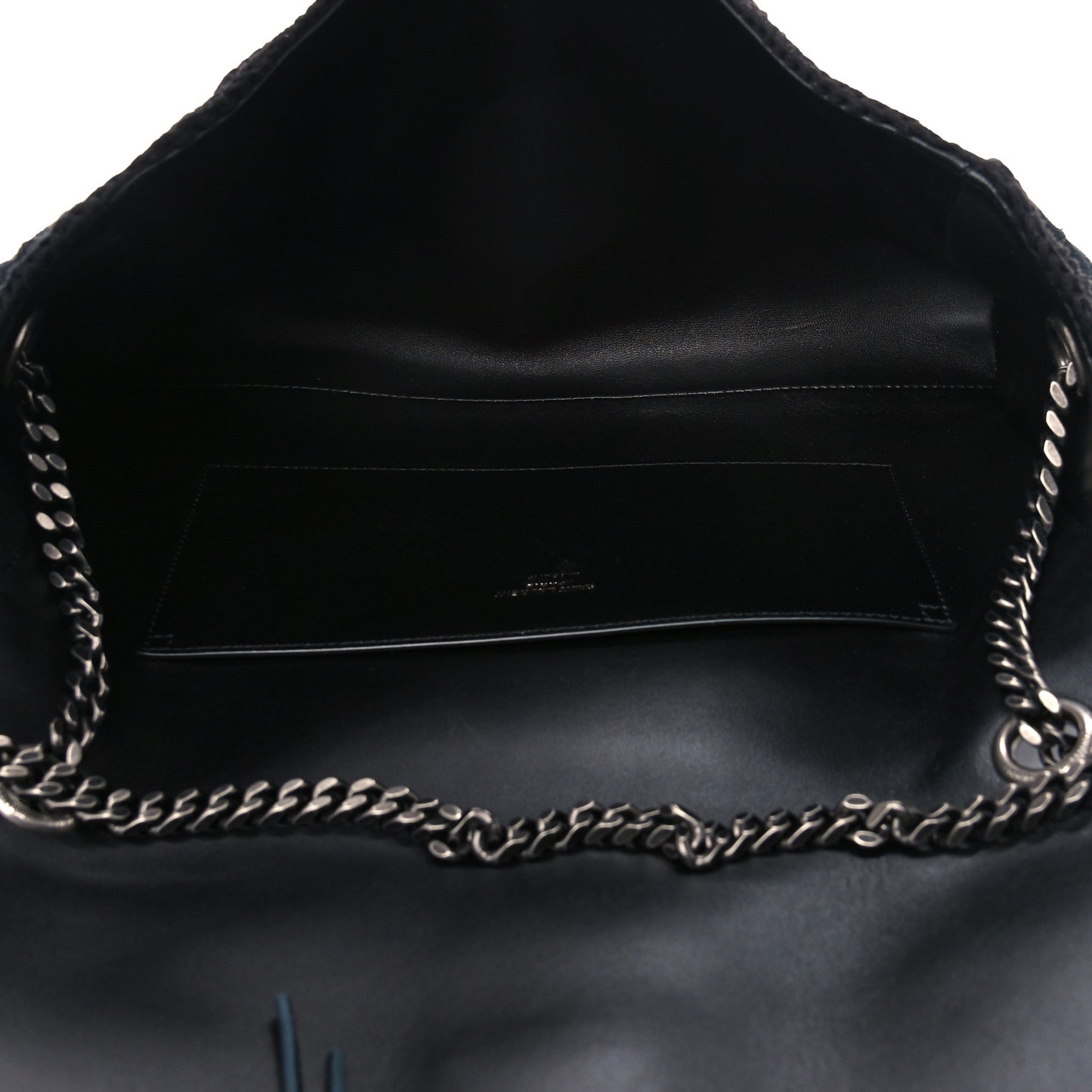 Suede Monogram Medium Kate Whipstitch Shoulder Bag Black