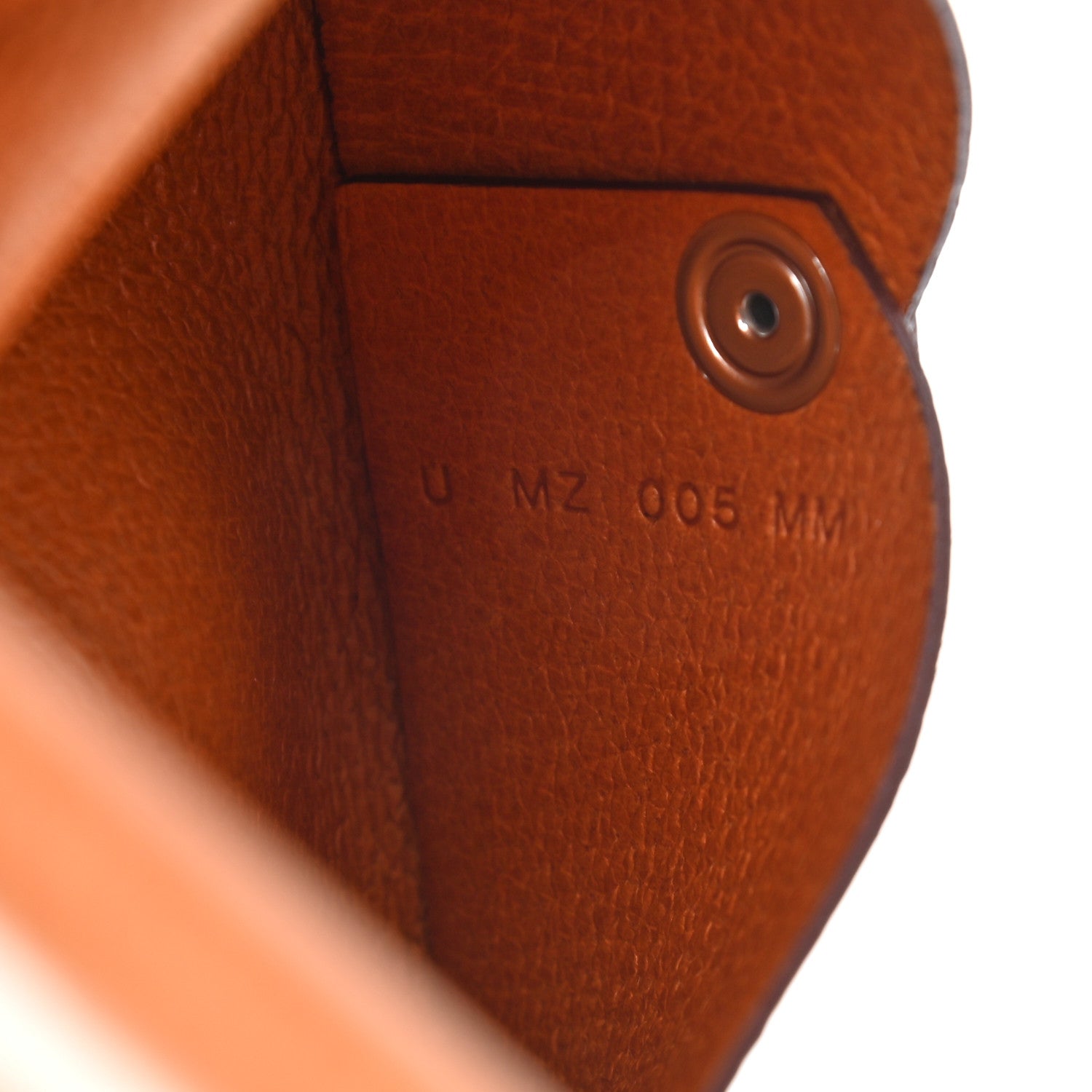 Hermes Peau Porc Calvi Card Case Toffee 7 of 8