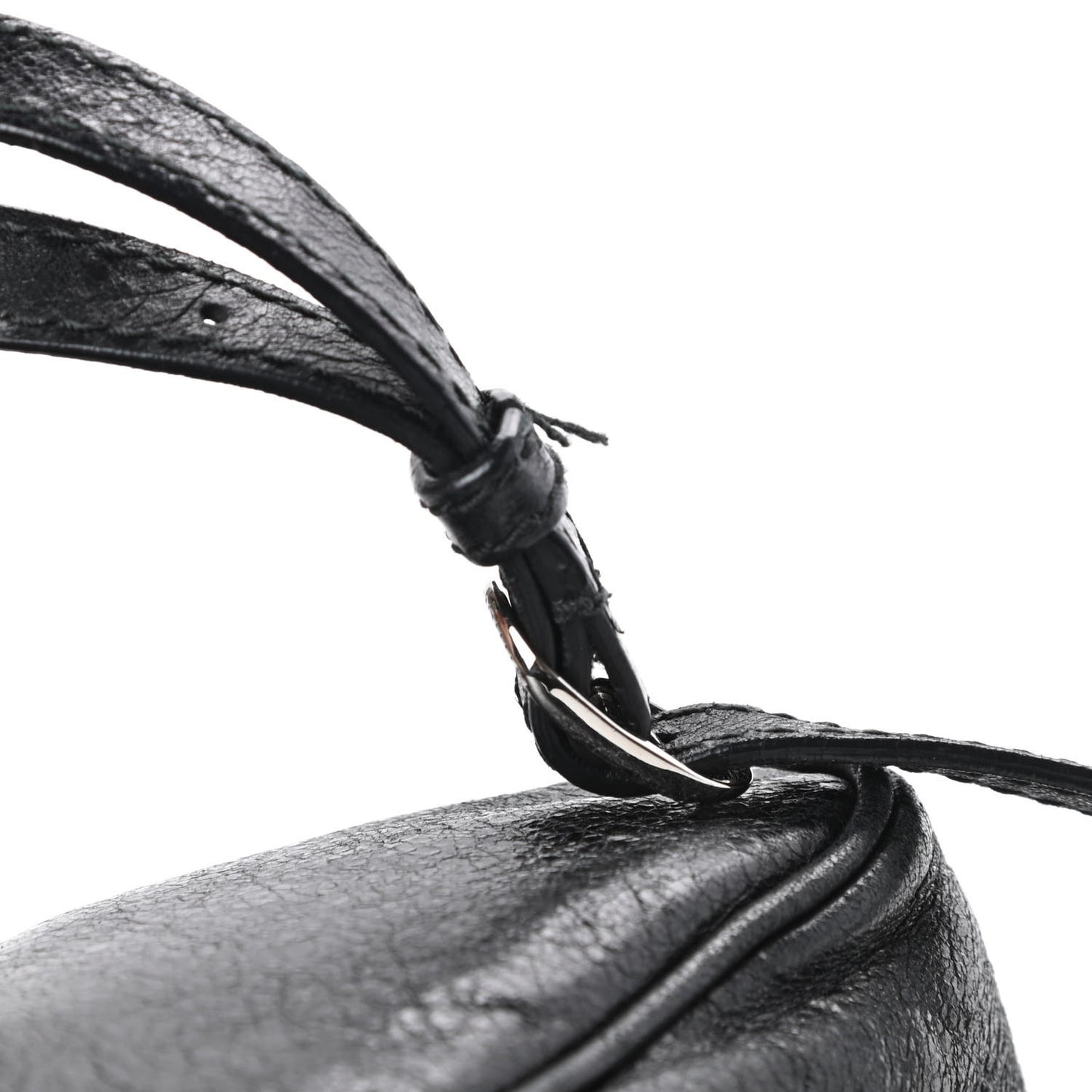 Agneau Giant 12 Silver Hardware Hip Black