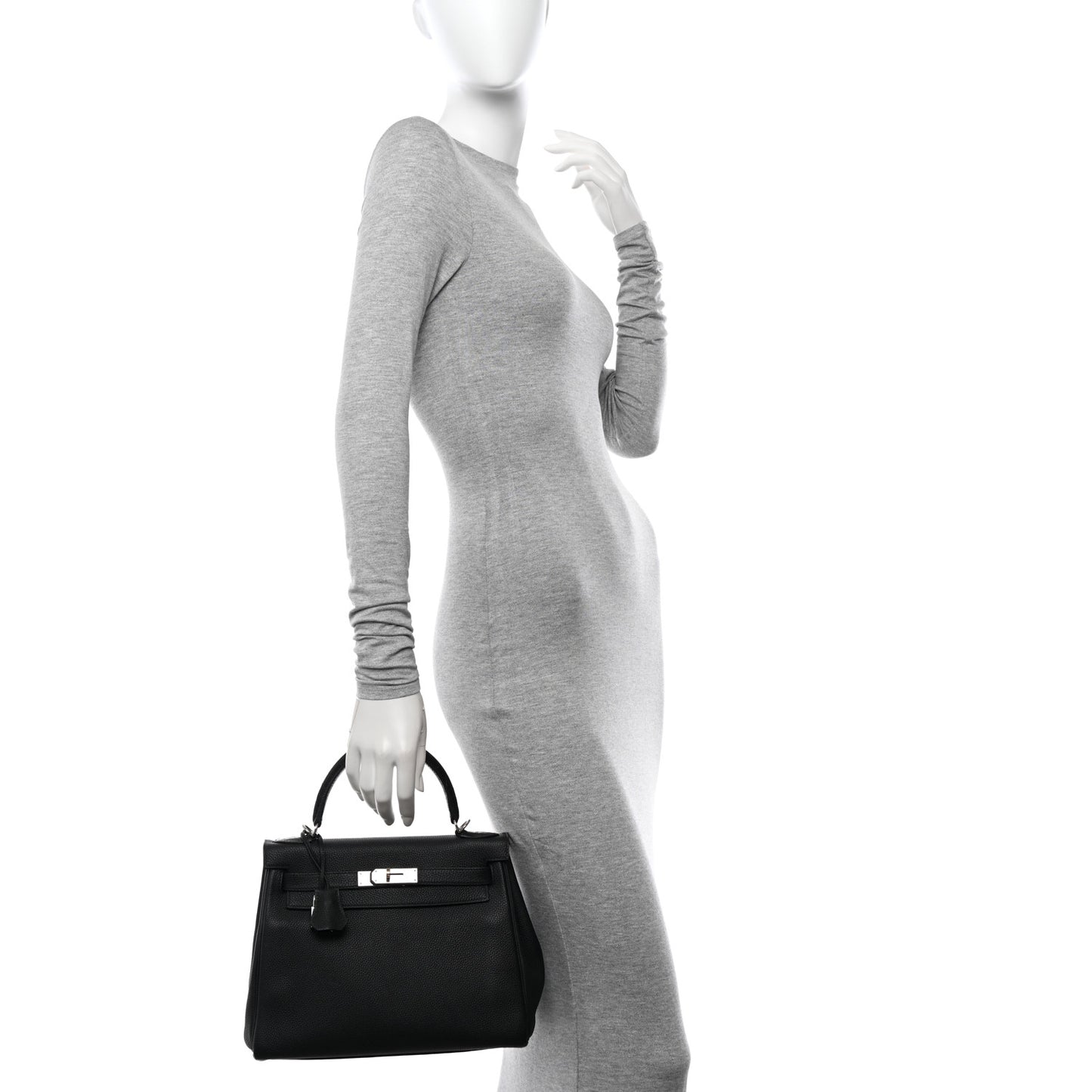 Togo Matte Alligator Kelly Retourne Touch 28 Black