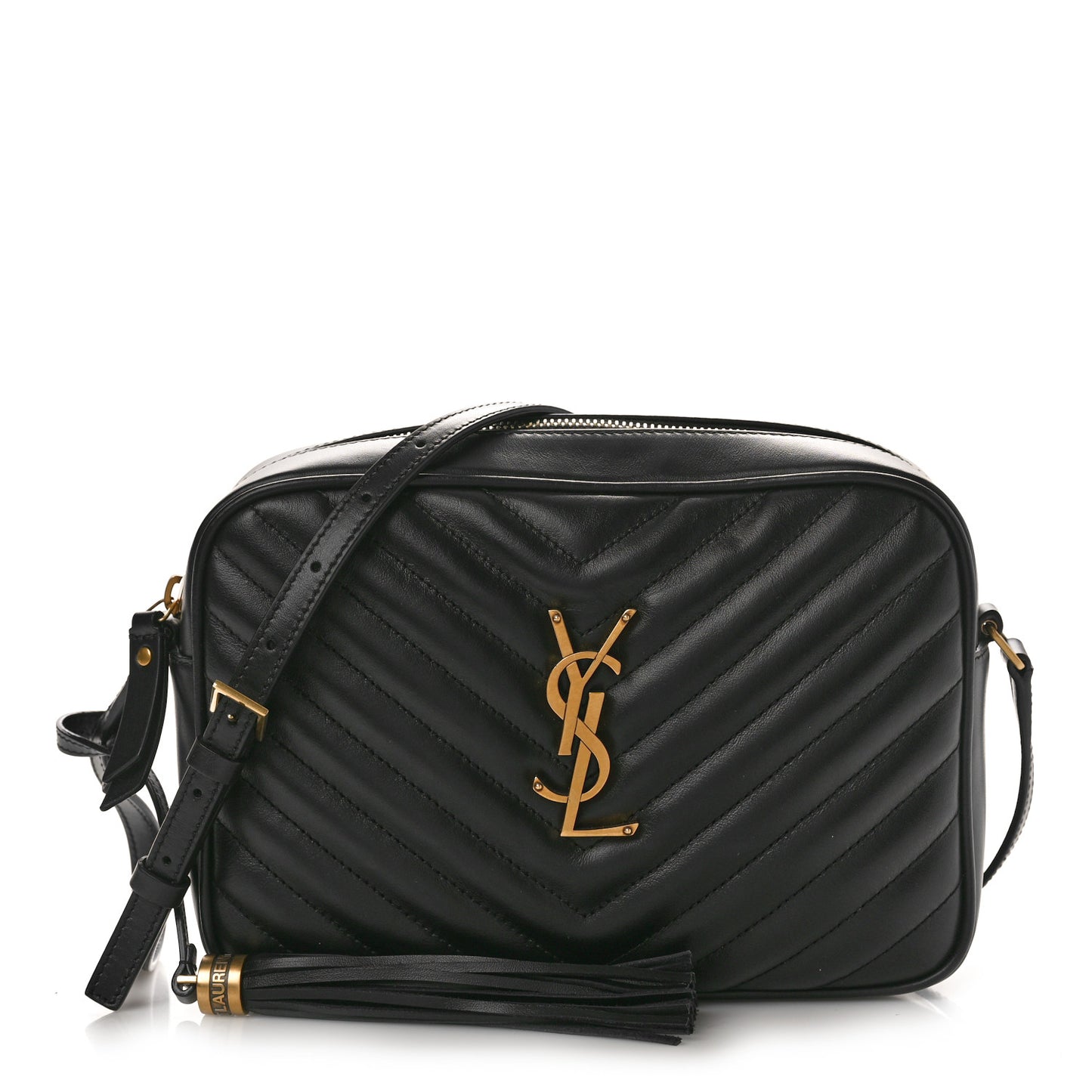 Calfskin Matelasse Monogram Lou Camera Bag Black