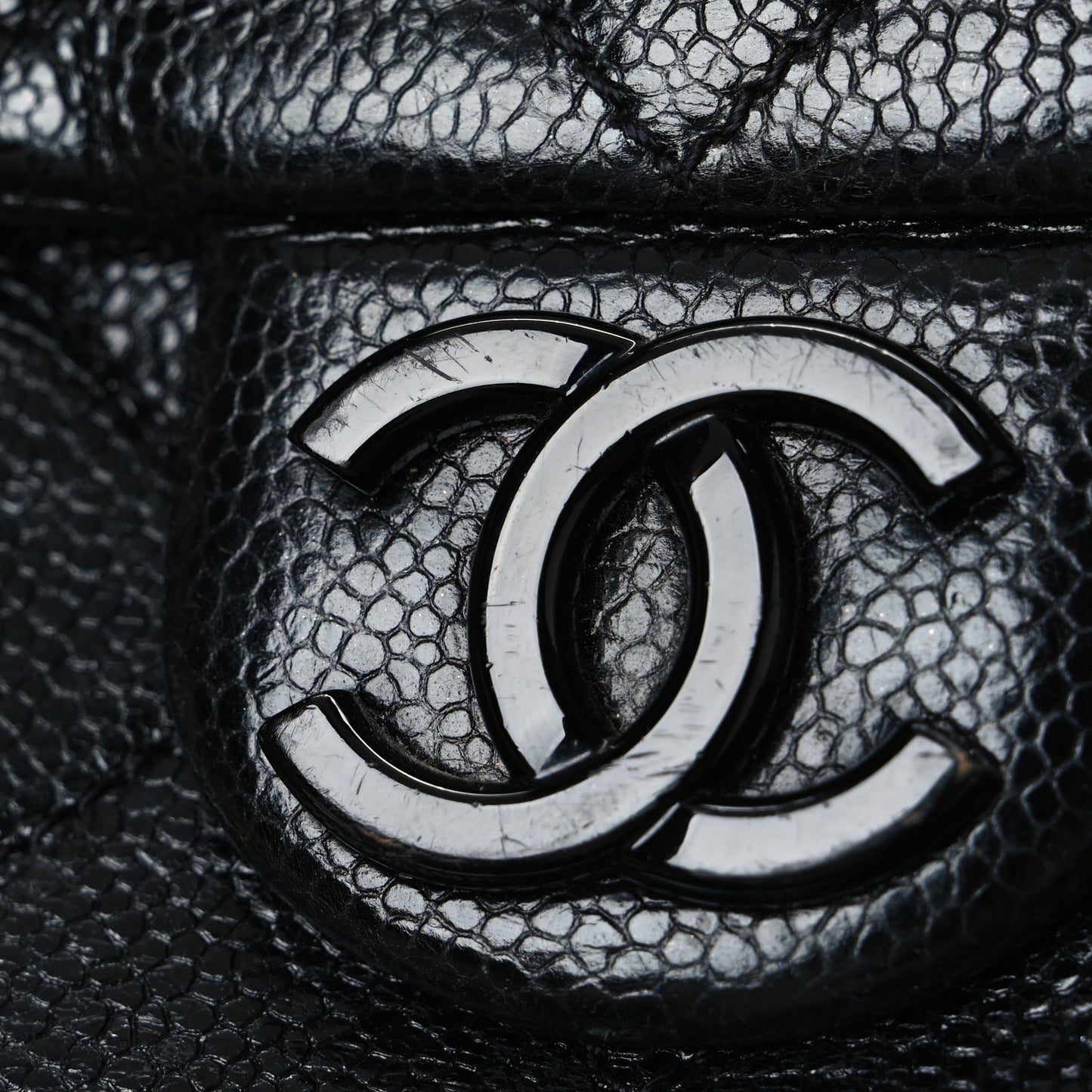 Caviar Quilted Incognito Mini Square Flap Black