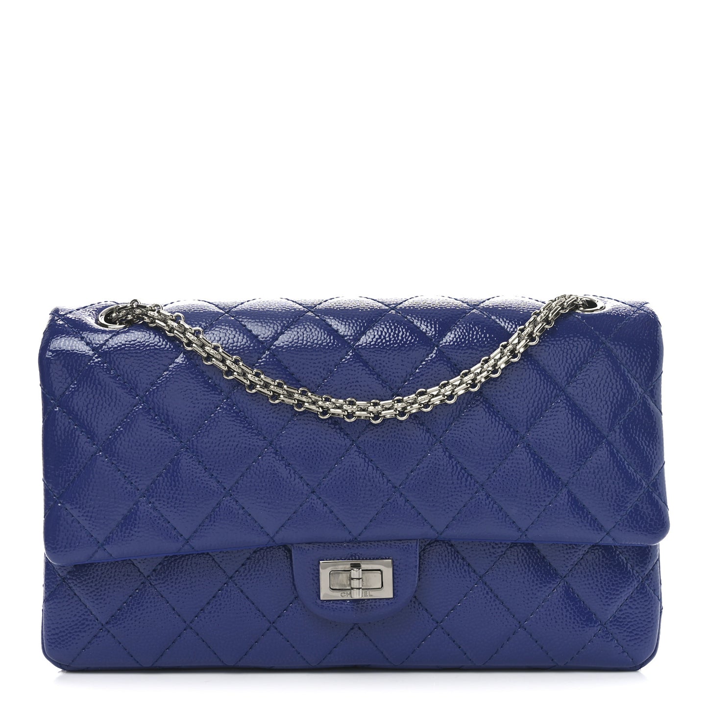 Patent Caviar Quilted 2.55 Reissue 226 Flap Navy Blue